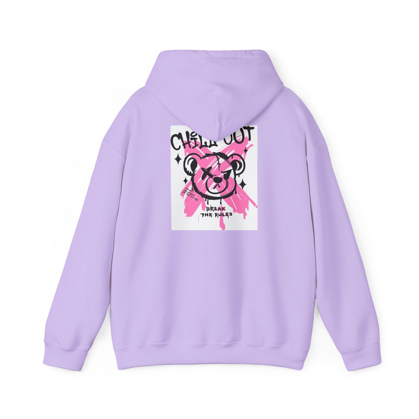 Chill Out Graphic Hoodie - Unisex Heavy Blend™ Sweatshirt with Playful Bear Design