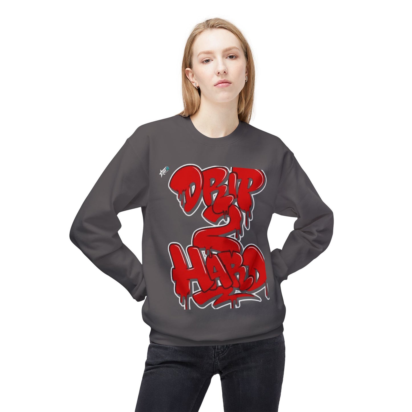 Drip & Hype Crewneck Sweatshirt - Unisex Softstyle Fleece