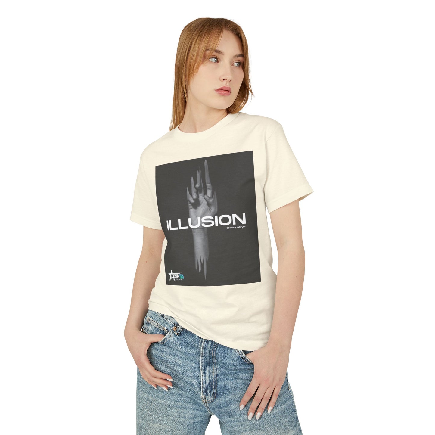 Unisex Illusion Graphic Tee - Heavyweight Cotton T-Shirt for Trendsetters