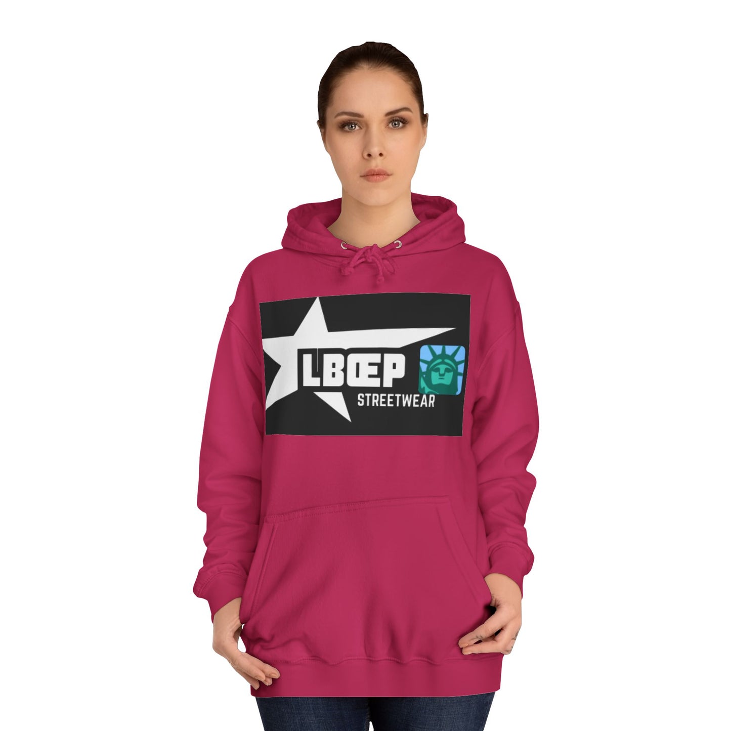 LBEP Streetwear Unisex College Hoodie - Embrace Imperfection Design