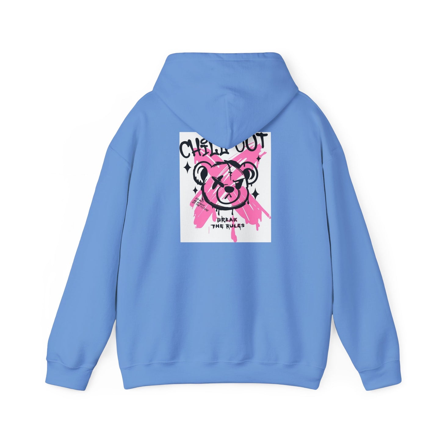 Chill Out Graphic Hoodie - Unisex Heavy Blend™ Sweatshirt with Playful Bear Design