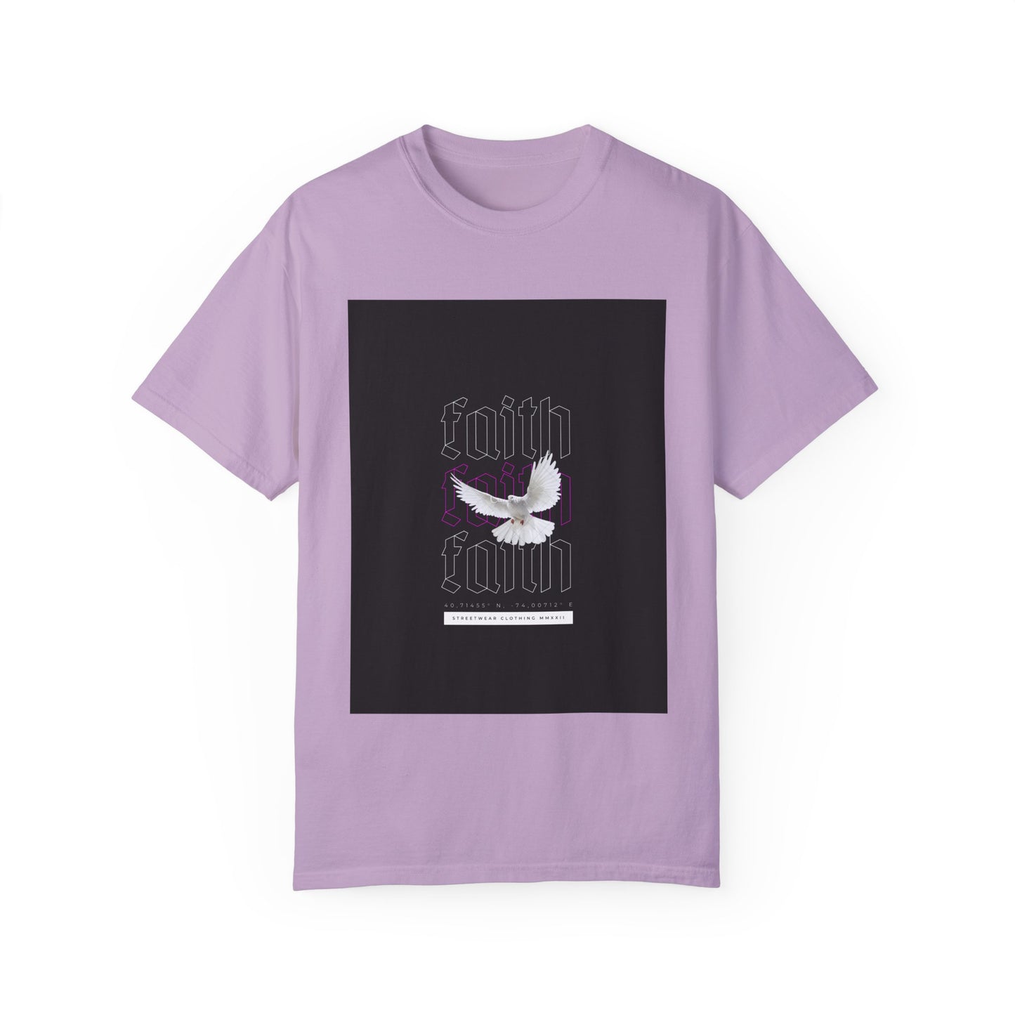 Unisex Garment-Dyed Faith T-Shirt - Inspirational Design with Dove - Perfect for Spirituality and Everyday Wear