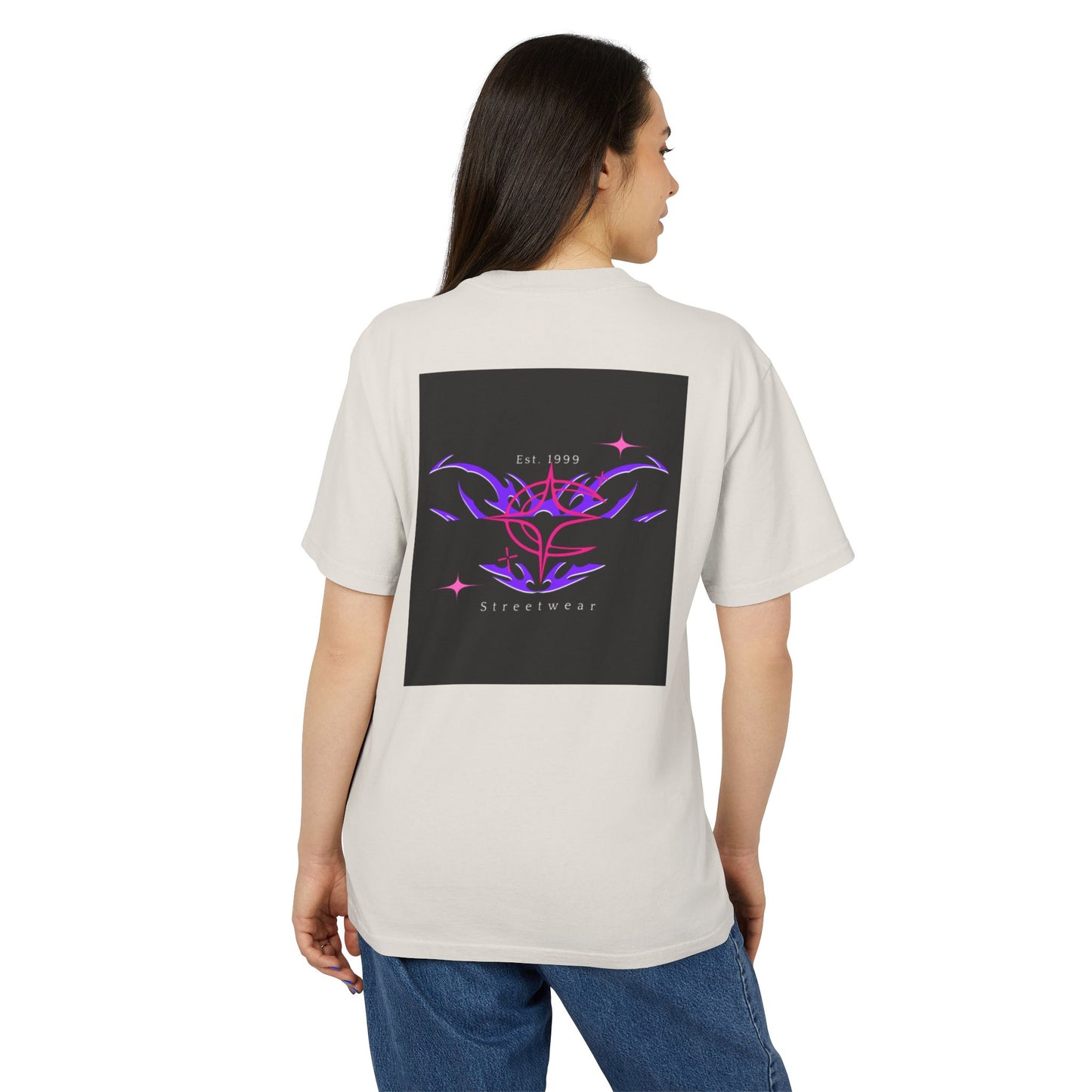 Unisex Heavy Faded Tee - Artistic Hand Design & Retro Streetwear Graphic