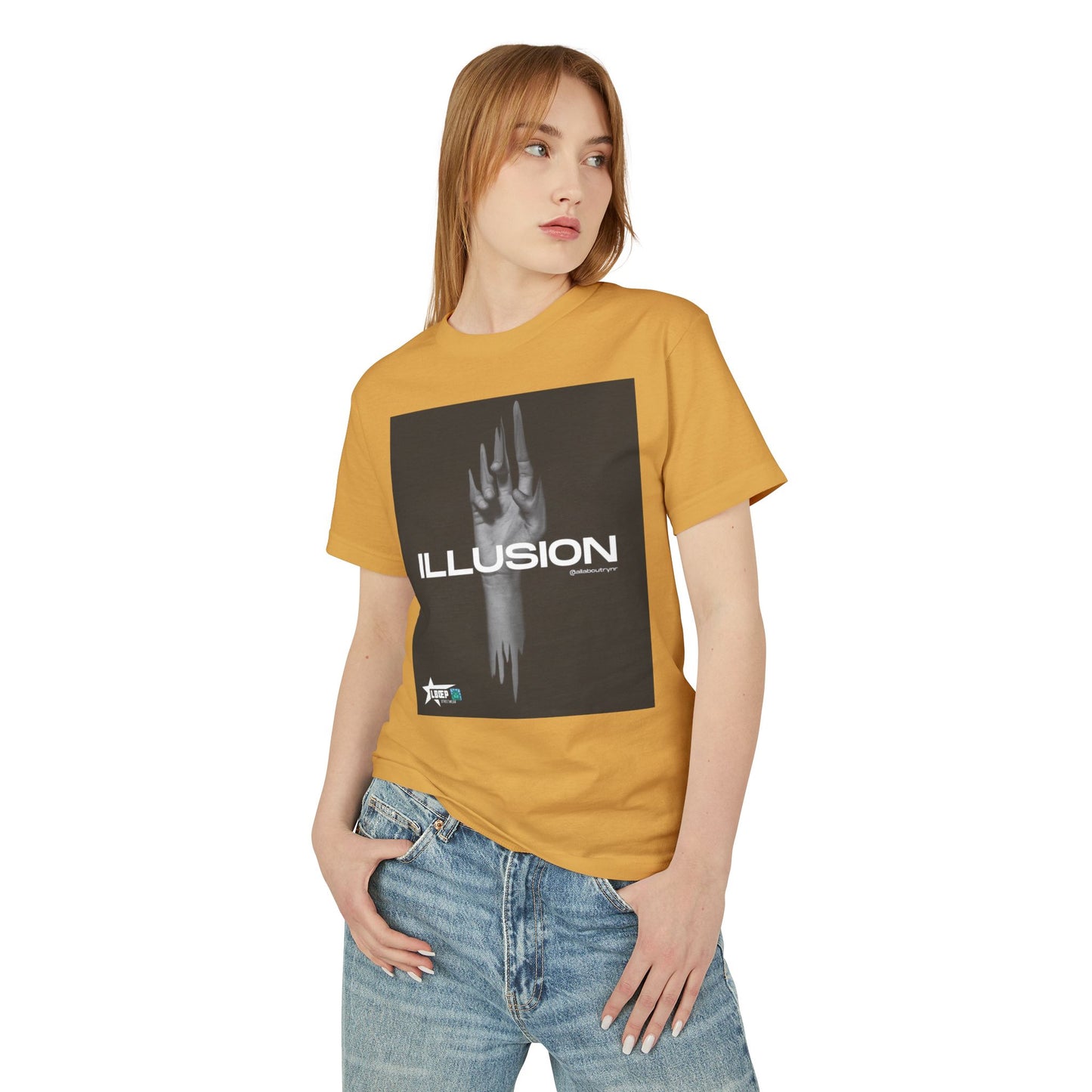 Unisex Illusion Graphic Tee - Heavyweight Cotton T-Shirt for Trendsetters