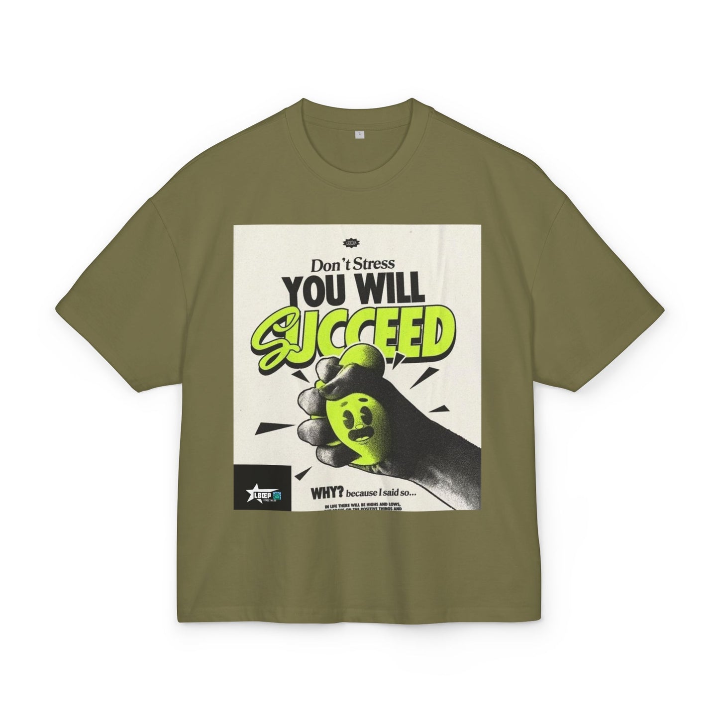 Motivational Box Tee for Creatives - 'You Will Succeed' & 'Make Dope Stuff Every Day'
