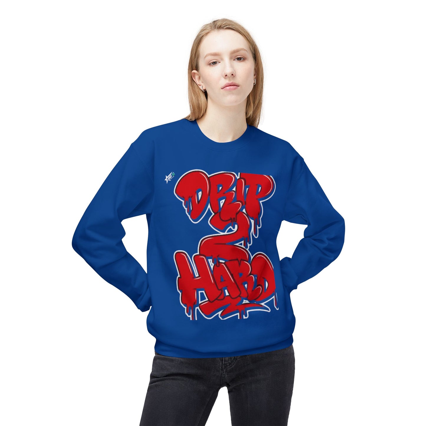Drip & Hype Crewneck Sweatshirt - Unisex Softstyle Fleece