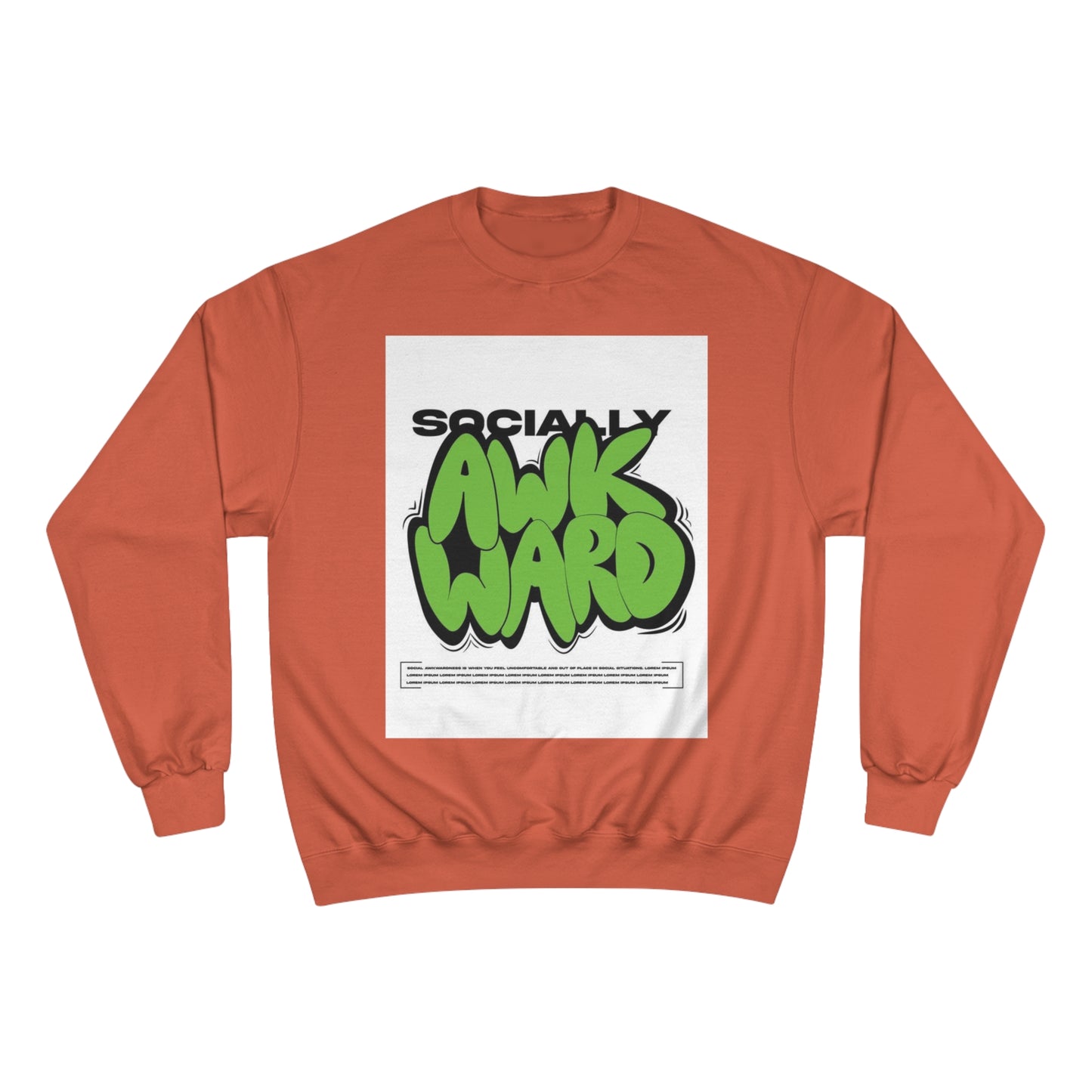 Socially Awkward Champion Sweatshirt - Trendy Graphic Casual Wear