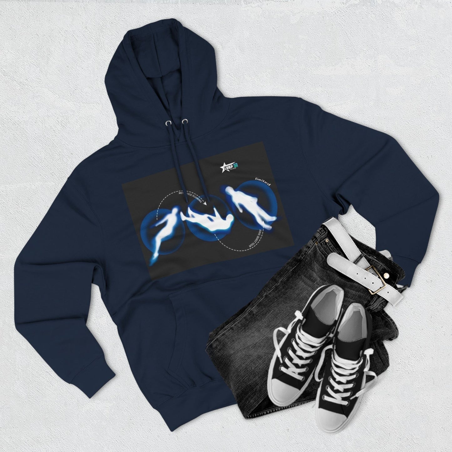 Unique Graphic Fleece Hoodie - Against All Odds Design