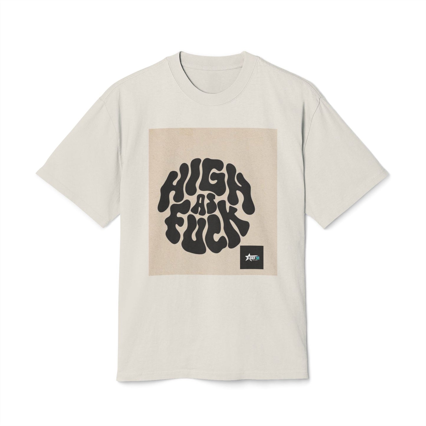 Faded Graphic Tee - 'HIGH AS F***' Unisex Heavy Tee for Casual Style