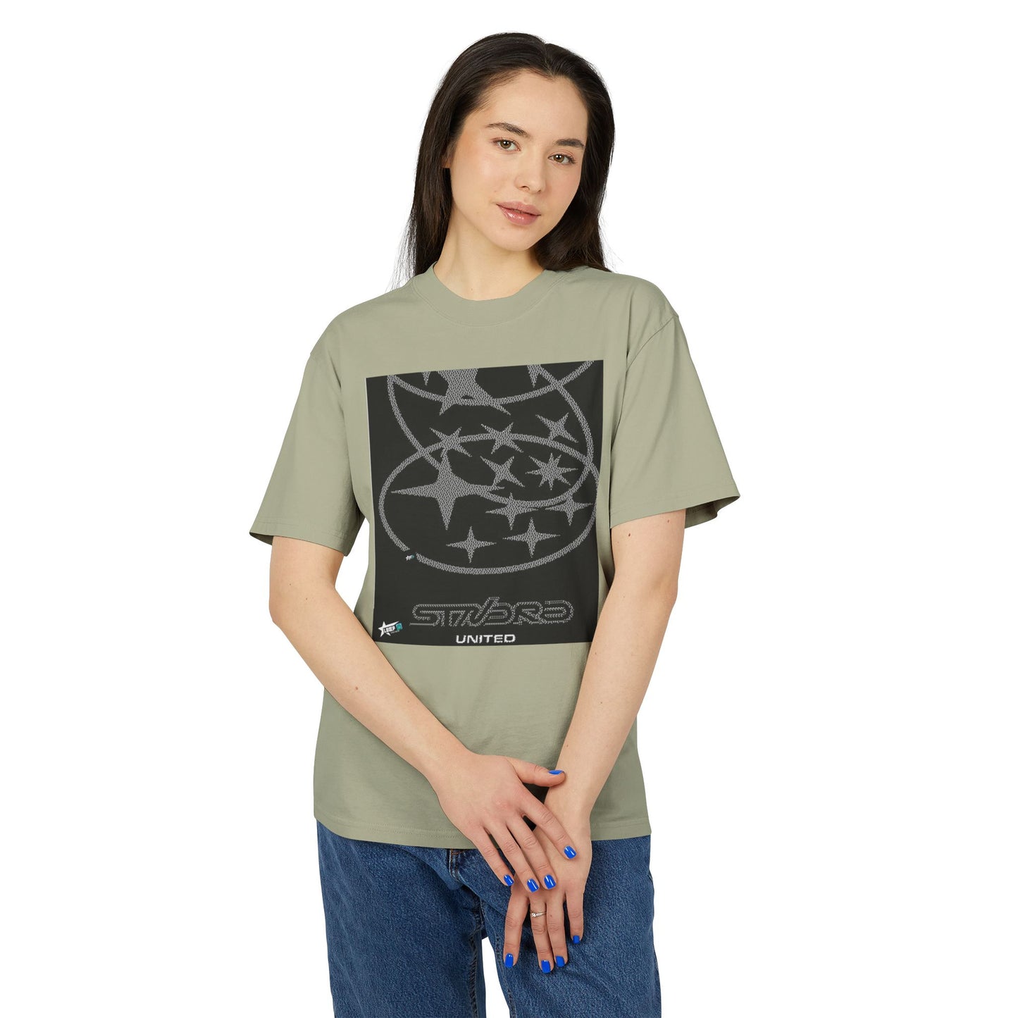 Unisex Heavy Faded Tee - Starry United Graphic T-Shirt for Casual Style