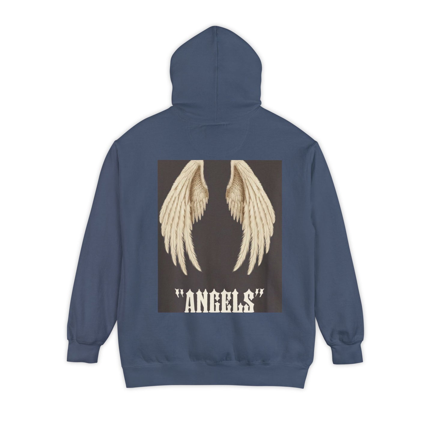 Unisex Garment-Dyed Hoodie - Streetwear with Encouraging 'Angels' Design