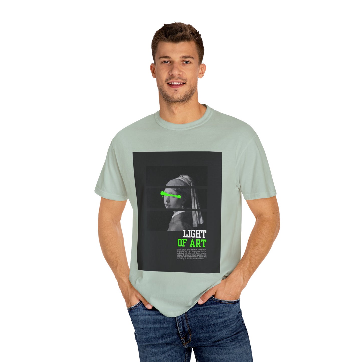 Light of Art Unisex Garment-Dyed T-Shirt - Modern Art Inspired Tee