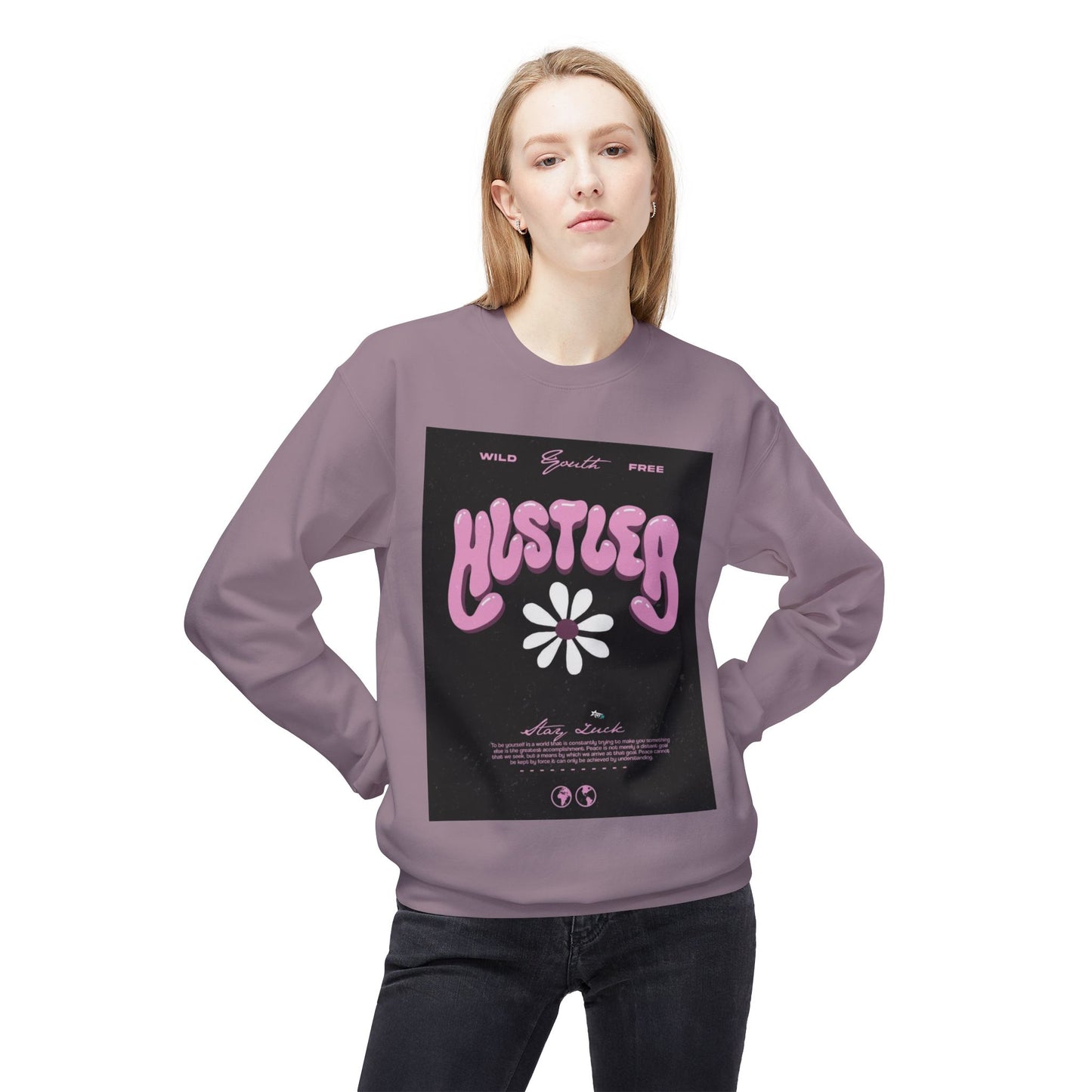 Hustler Vintage Style Crewneck Sweatshirt - Stay Wild & Free