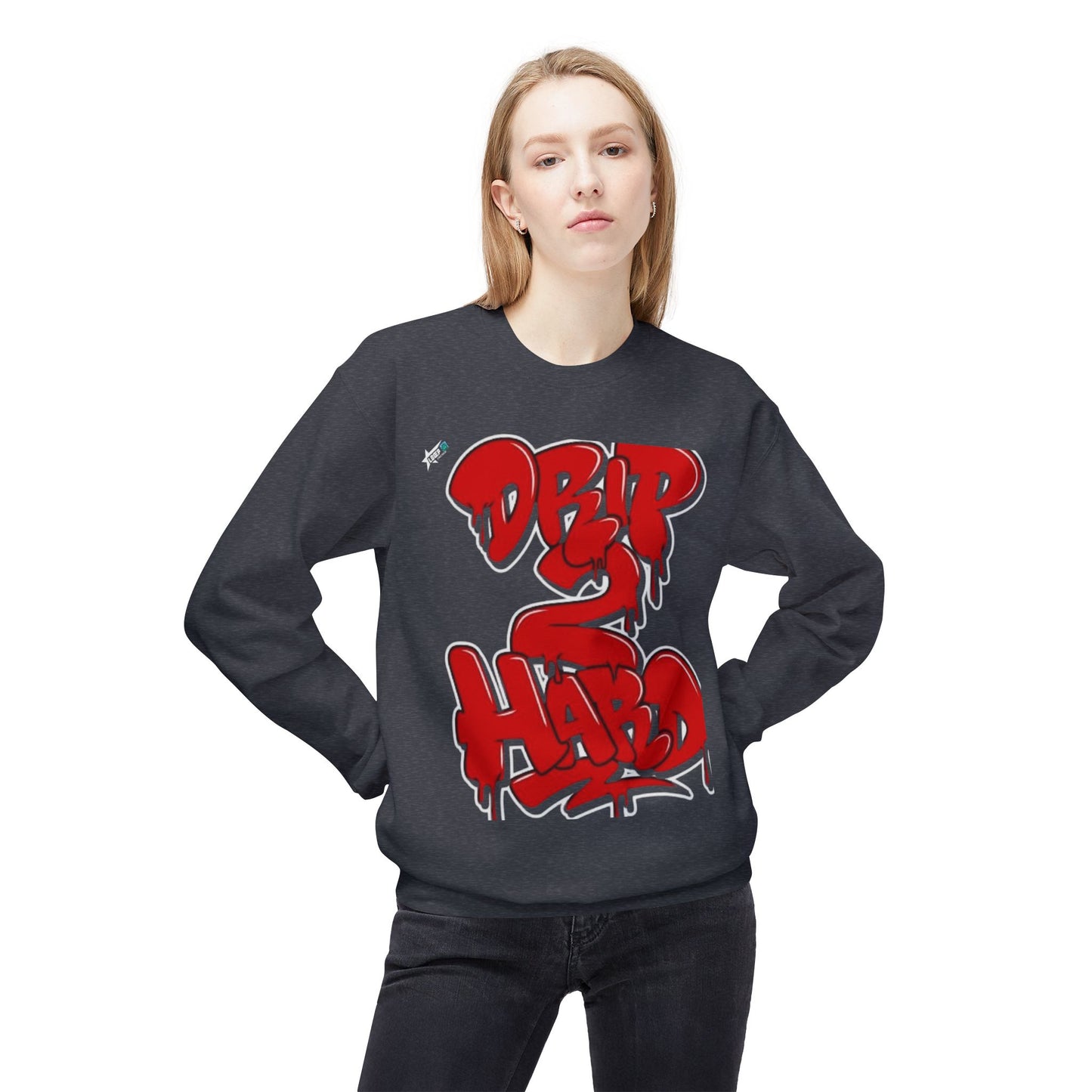 Drip & Hype Crewneck Sweatshirt - Unisex Softstyle Fleece
