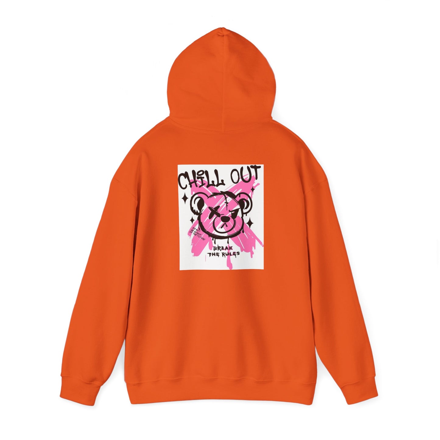 Chill Out Graphic Hoodie - Unisex Heavy Blend™ Sweatshirt with Playful Bear Design