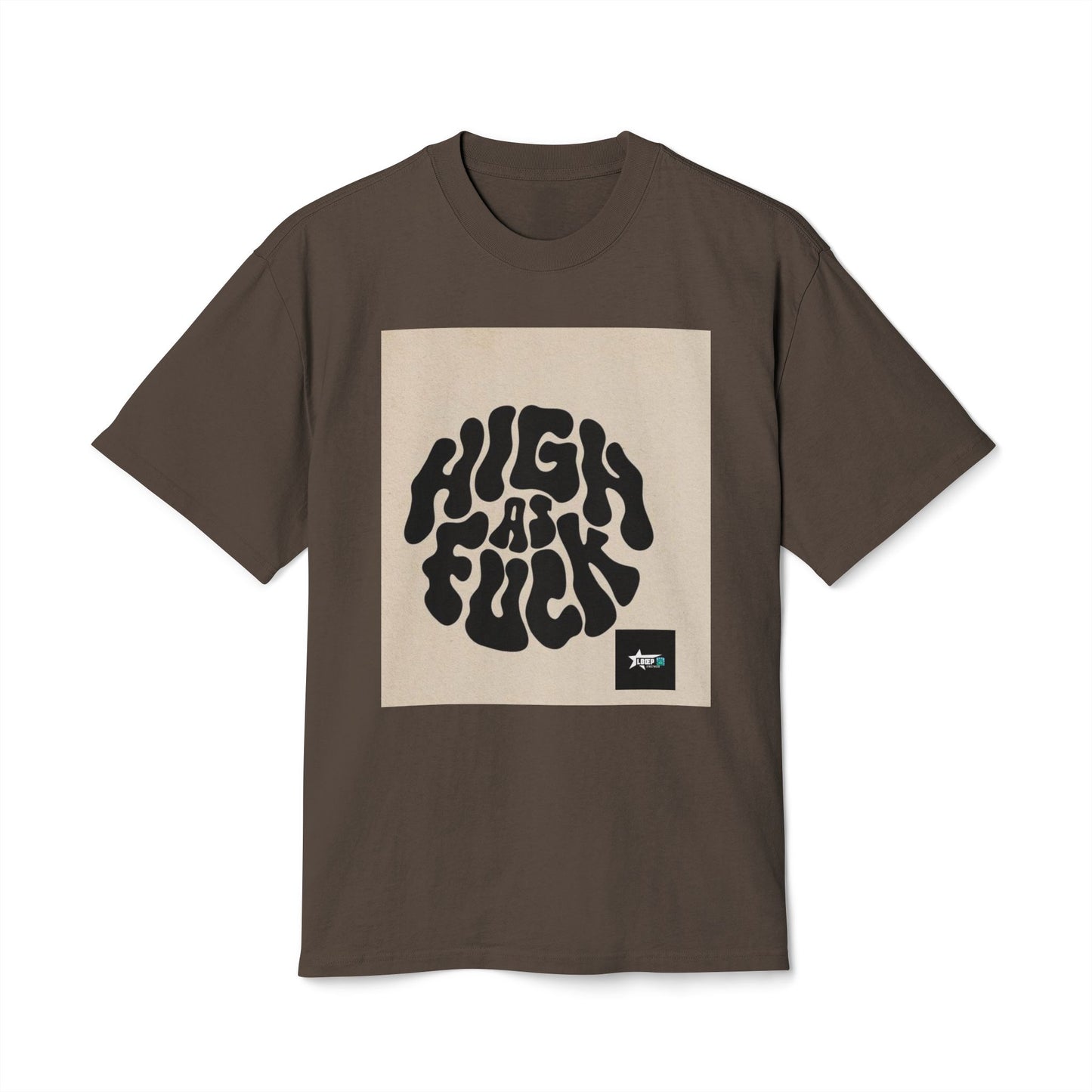 Faded Graphic Tee - 'HIGH AS F***' Unisex Heavy Tee for Casual Style