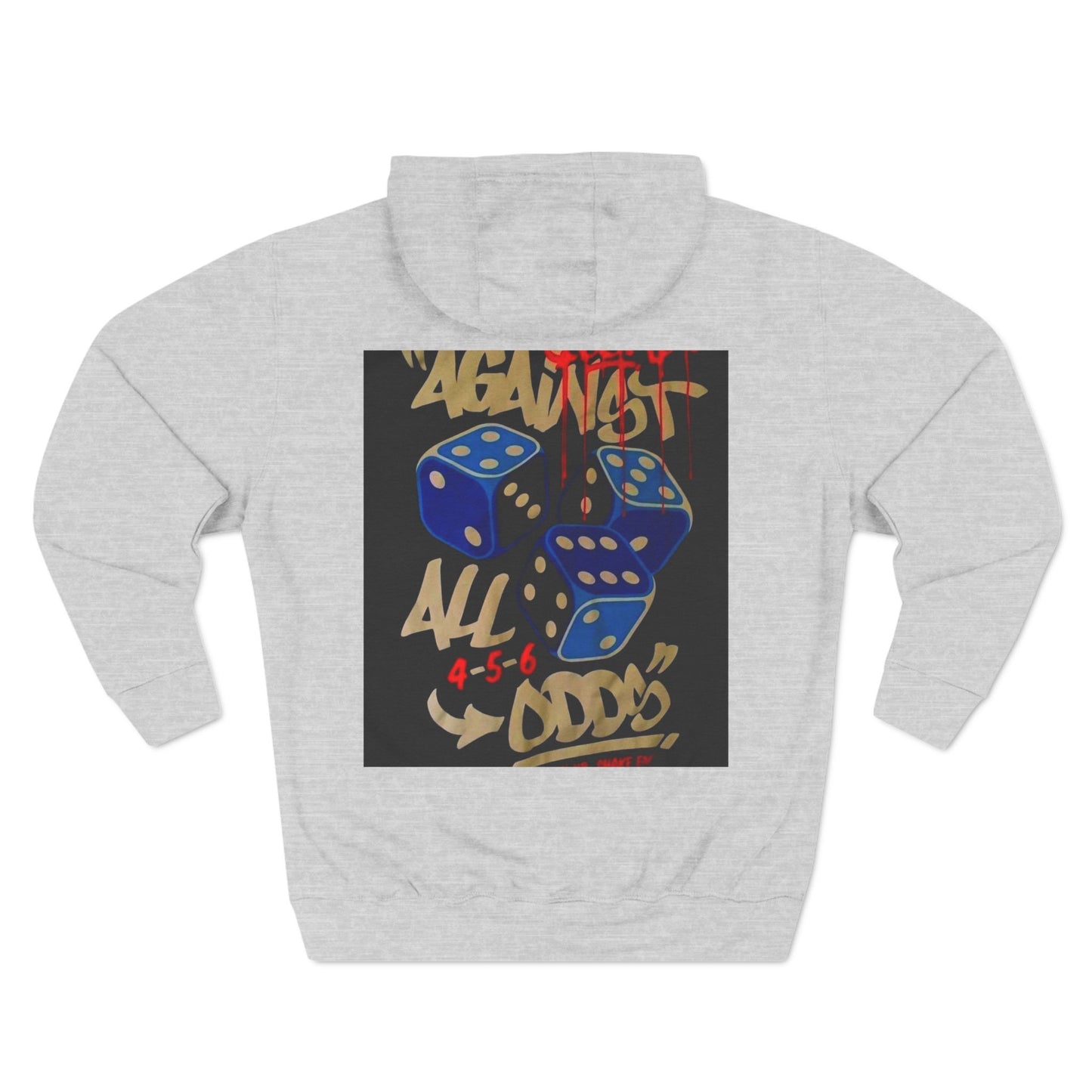 Unique Graphic Fleece Hoodie - Against All Odds Design