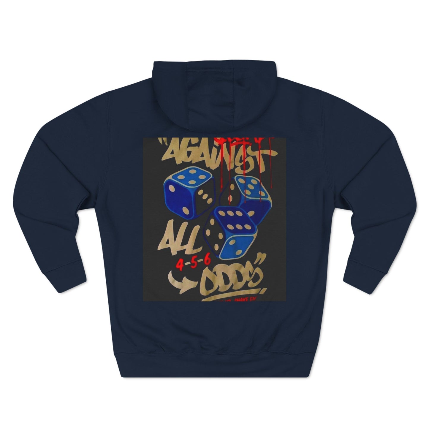 Unique Graphic Fleece Hoodie - Against All Odds Design