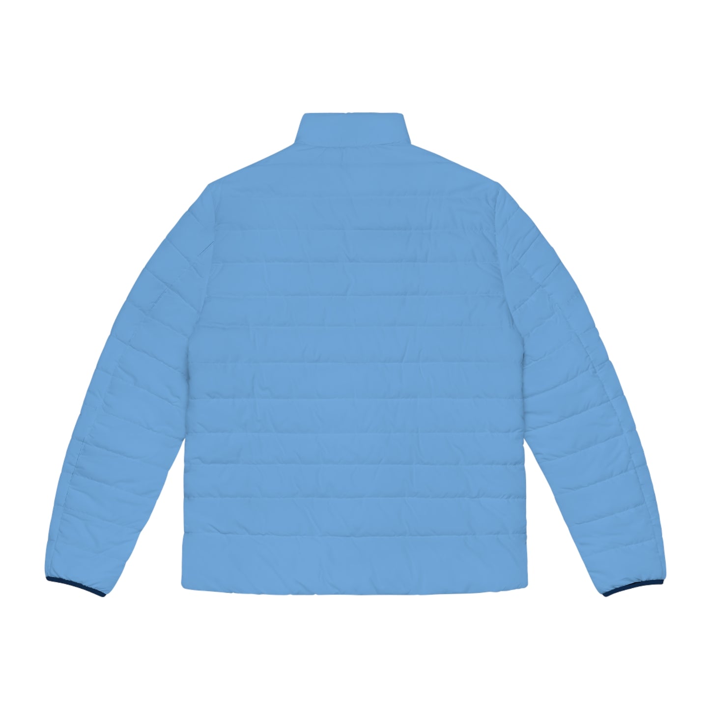 Puffer Jacket — Light Blue Embroidered Star Logo