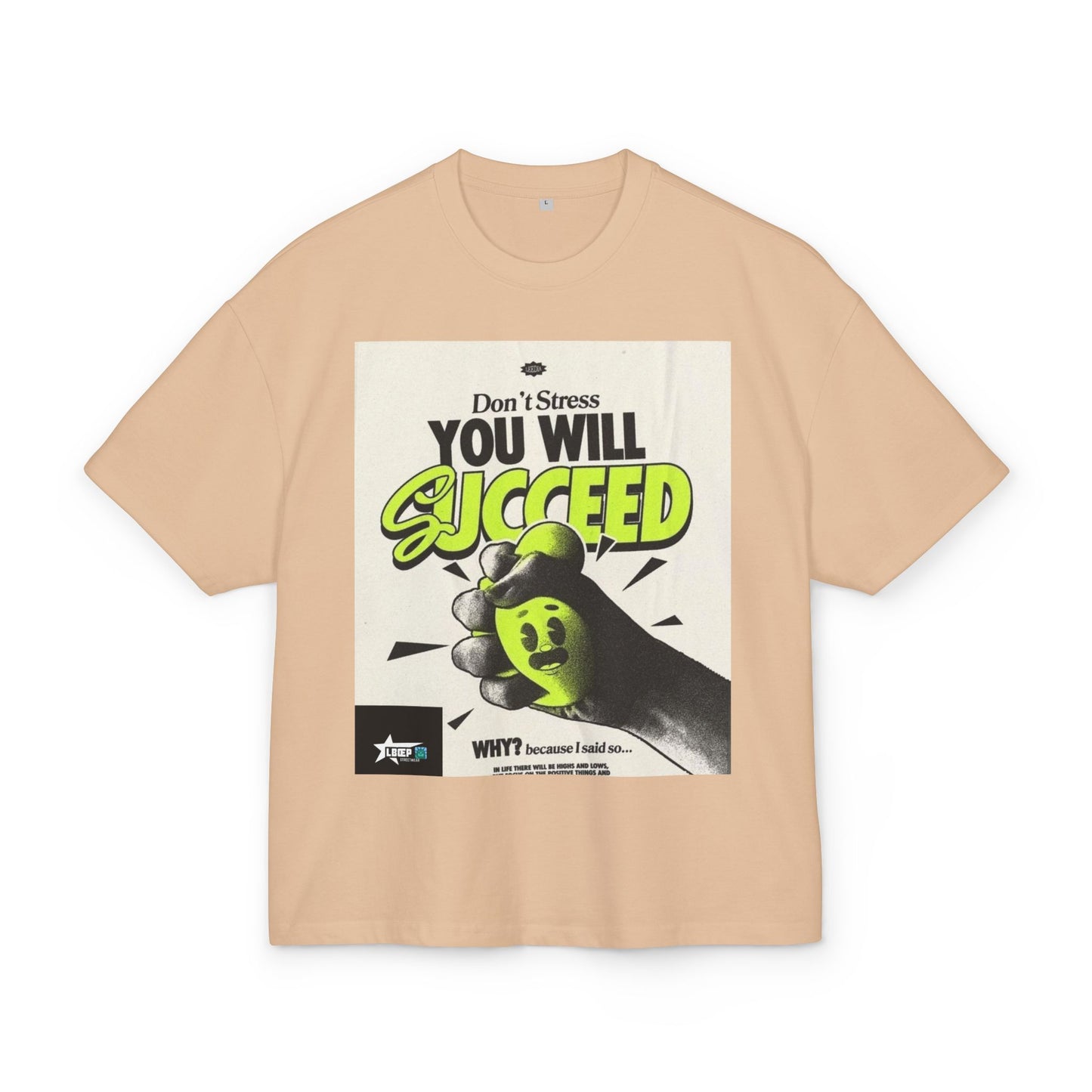 Motivational Box Tee for Creatives - 'You Will Succeed' & 'Make Dope Stuff Every Day'