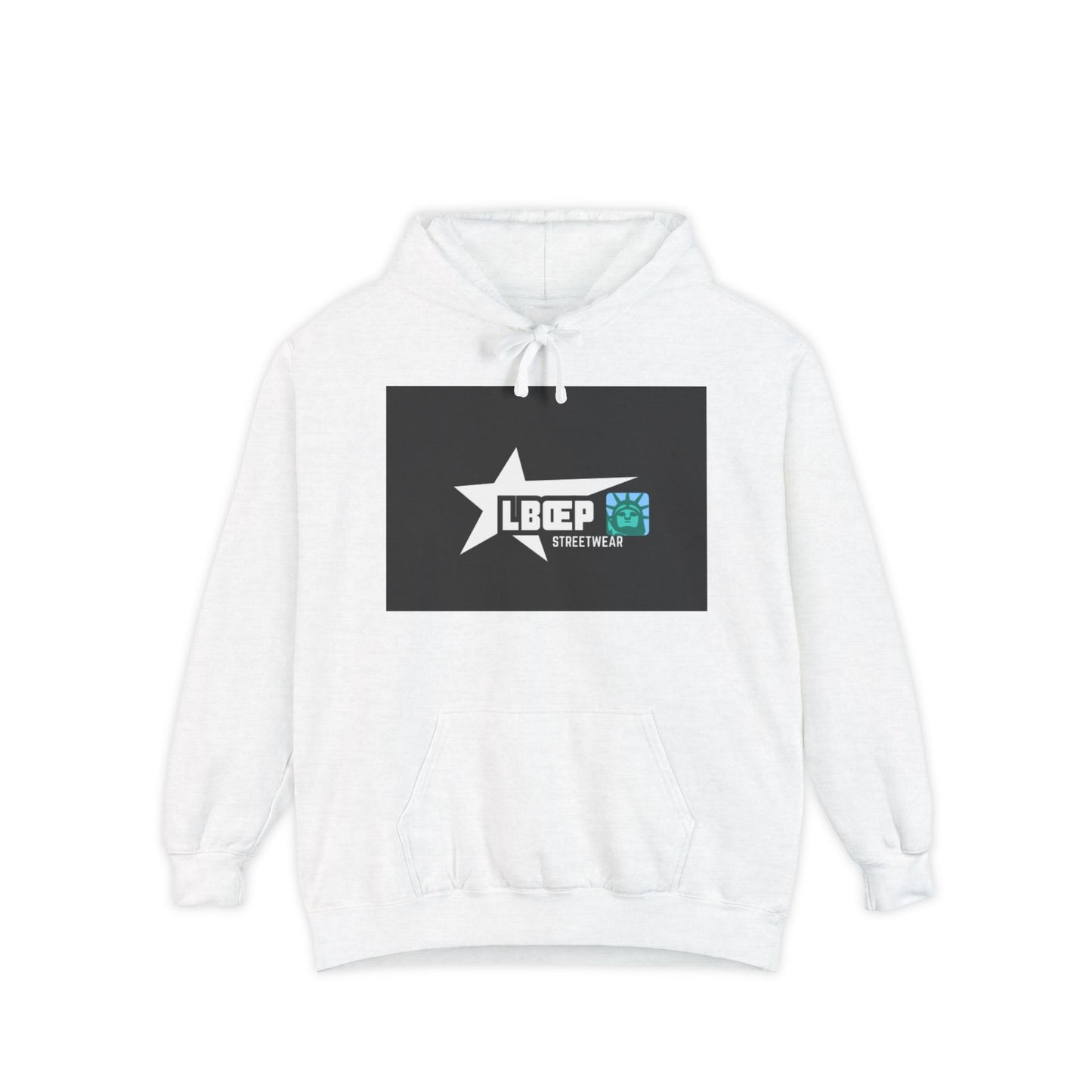 Unisex Garment-Dyed Hoodie - Trendy LBEP Streetwear with Spiked Plush Bear Design