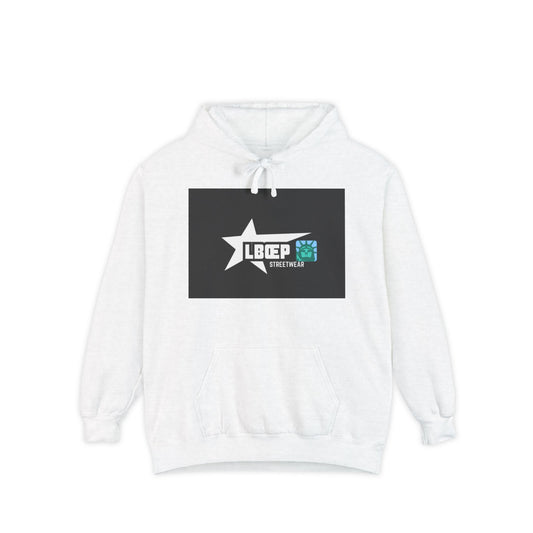 Unisex Garment-Dyed Hoodie - Trendy LBEP Streetwear with Spiked Plush Bear Design
