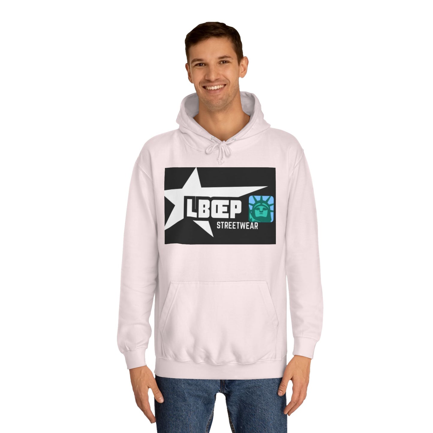 LBEP Streetwear Unisex College Hoodie - Embrace Imperfection Design