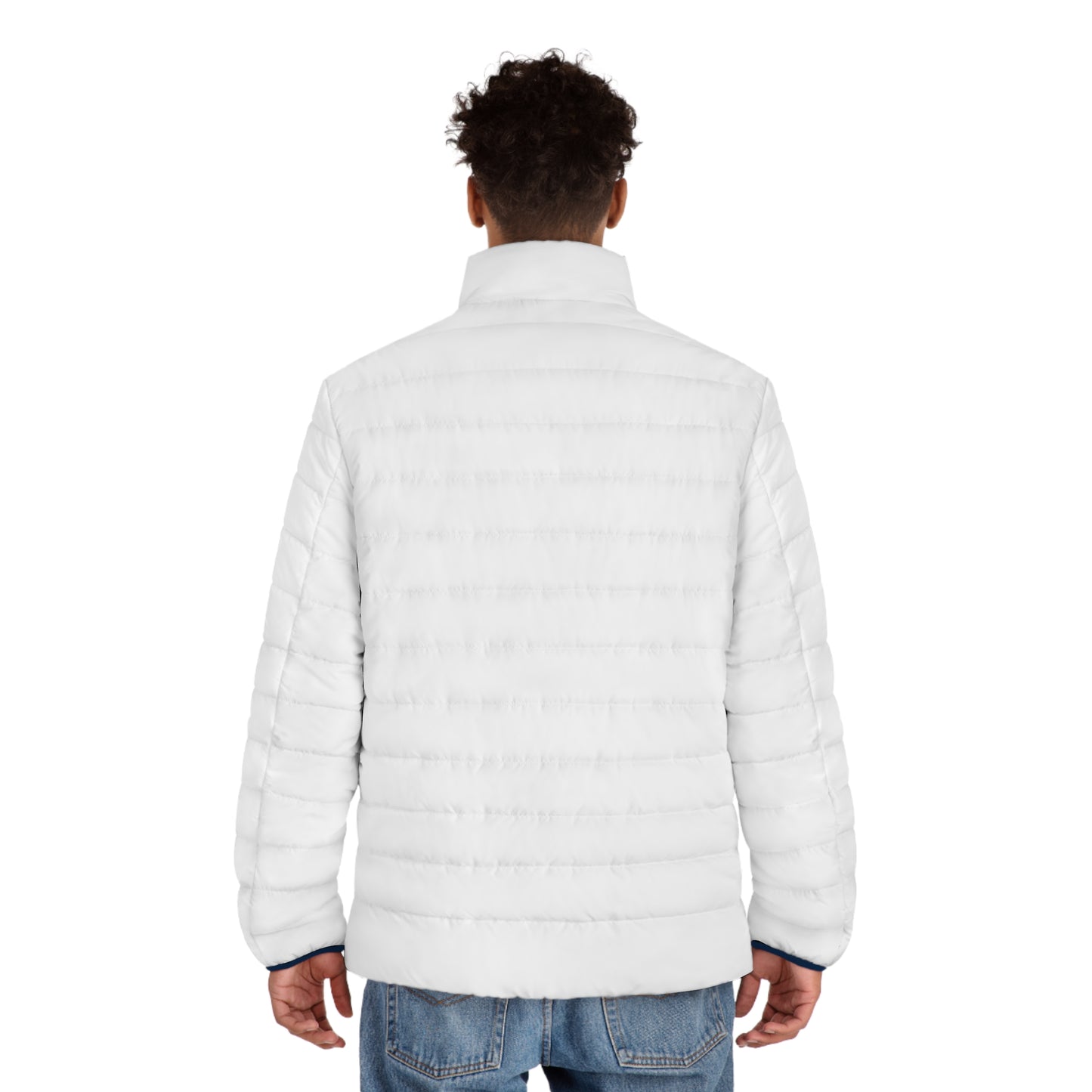 Men's White Packable Puffer Jacket — Lightweight Insulated Coat