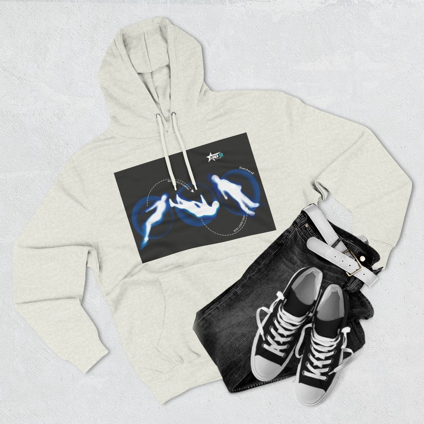 Unique Graphic Fleece Hoodie - Against All Odds Design