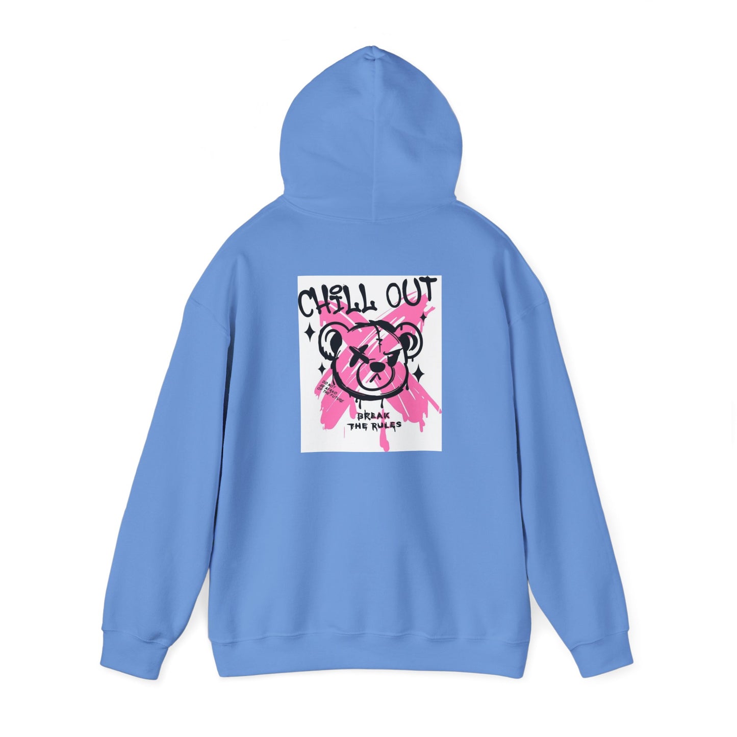 Chill Out Graphic Hoodie - Unisex Heavy Blend™ Sweatshirt with Playful Bear Design