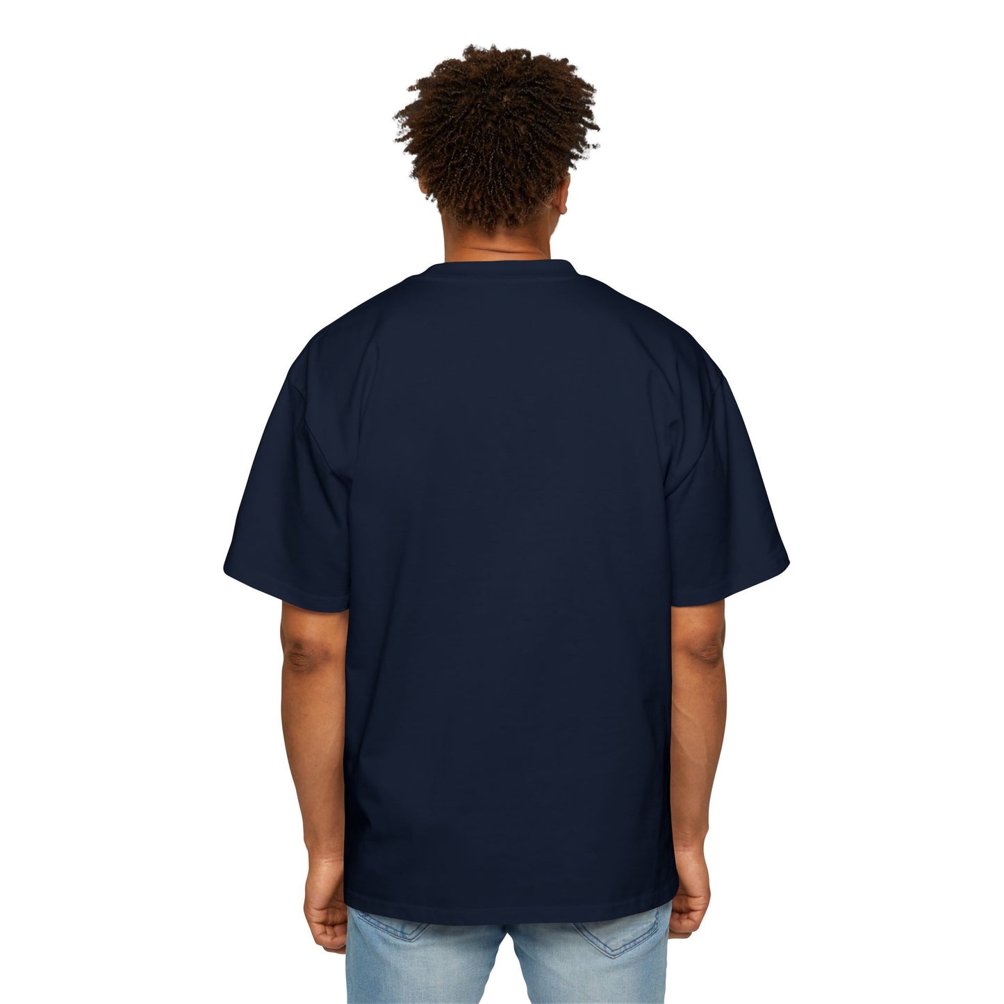 Blue Flame Graphic Tee — Men's Oversized Streetwear T-Shirt