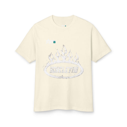 Vintage Flame Graphic Tee - Distressed Band Logo Shirt