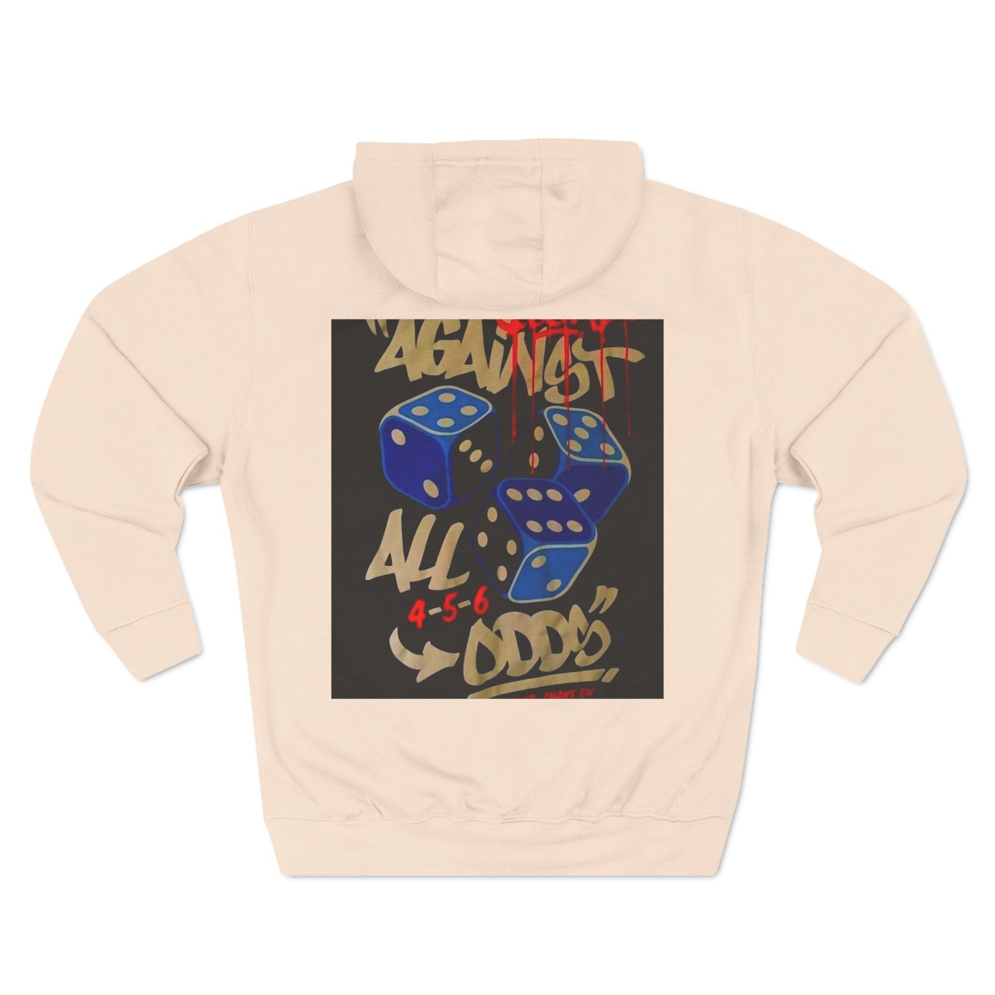 Unique Graphic Fleece Hoodie - Against All Odds Design