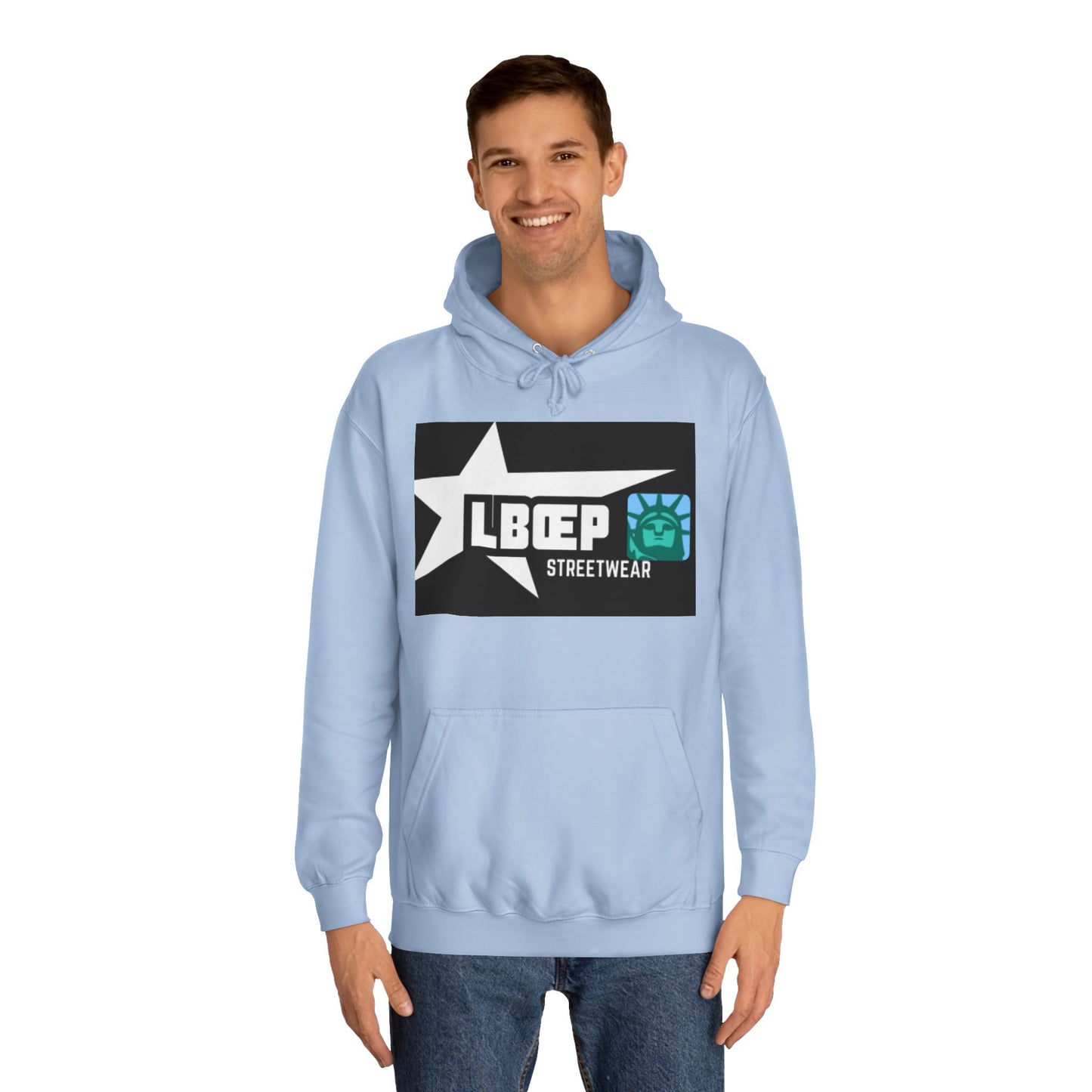 LBEP Streetwear Unisex College Hoodie - Embrace Imperfection Design
