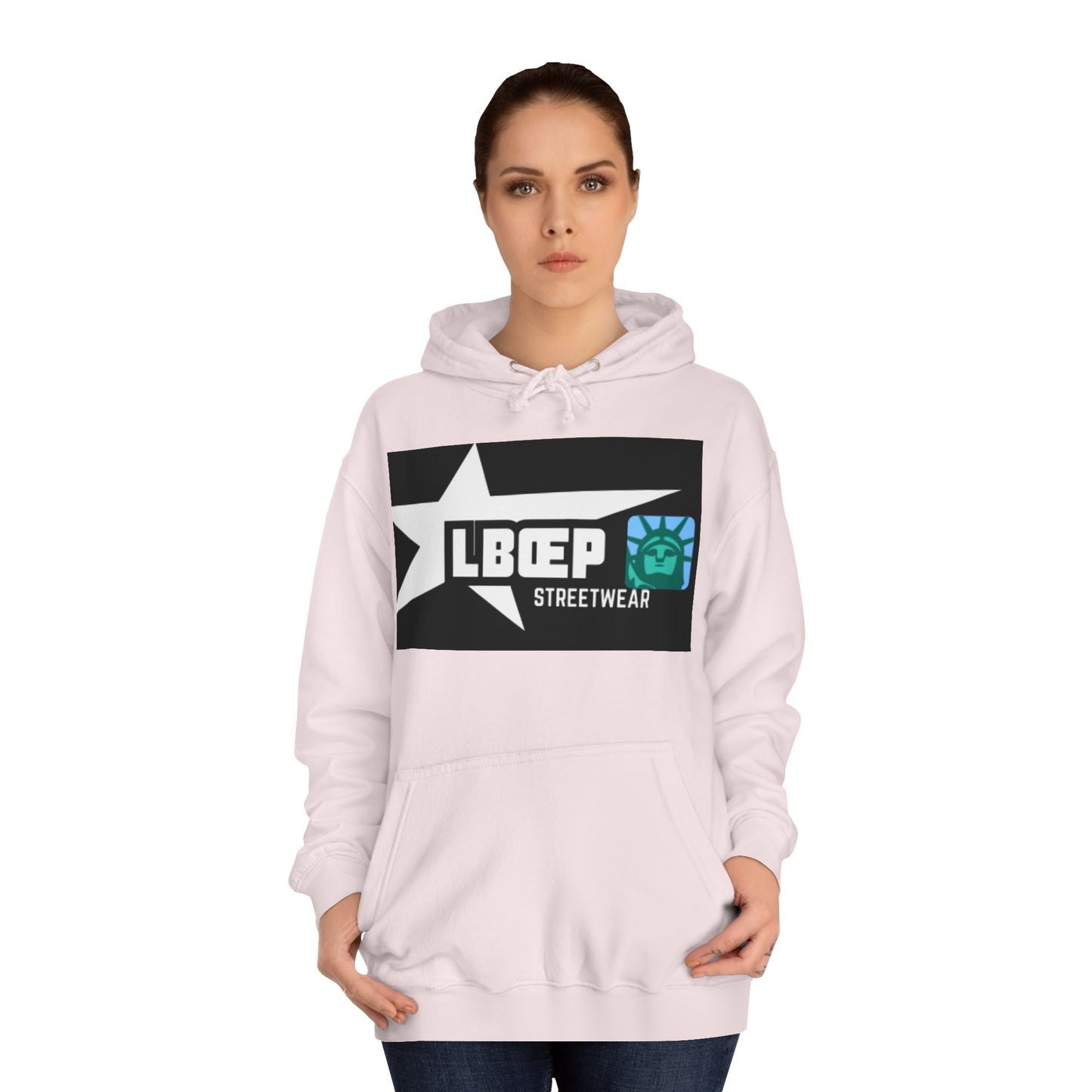 LBEP Streetwear Unisex College Hoodie - Embrace Imperfection Design
