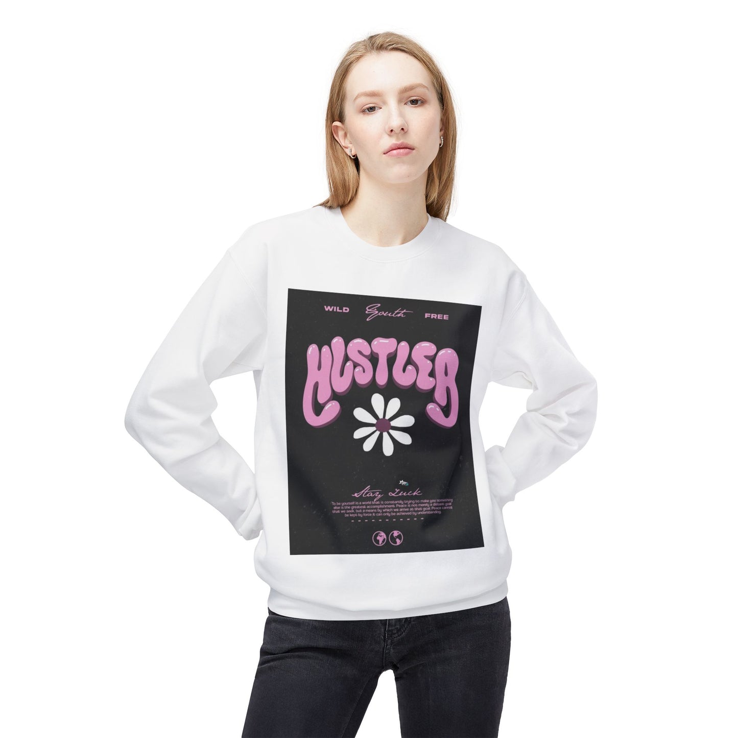 Hustler Vintage Style Crewneck Sweatshirt - Stay Wild & Free