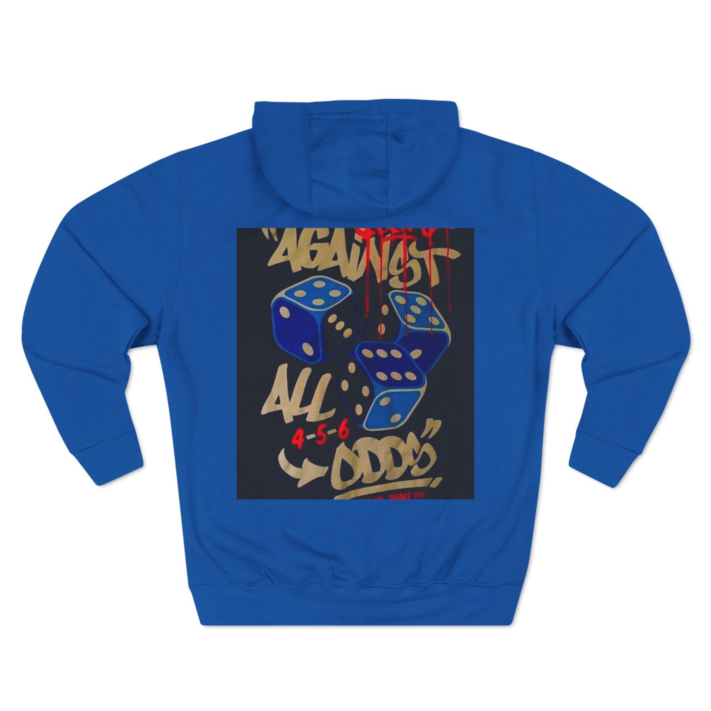 Unique Graphic Fleece Hoodie - Against All Odds Design