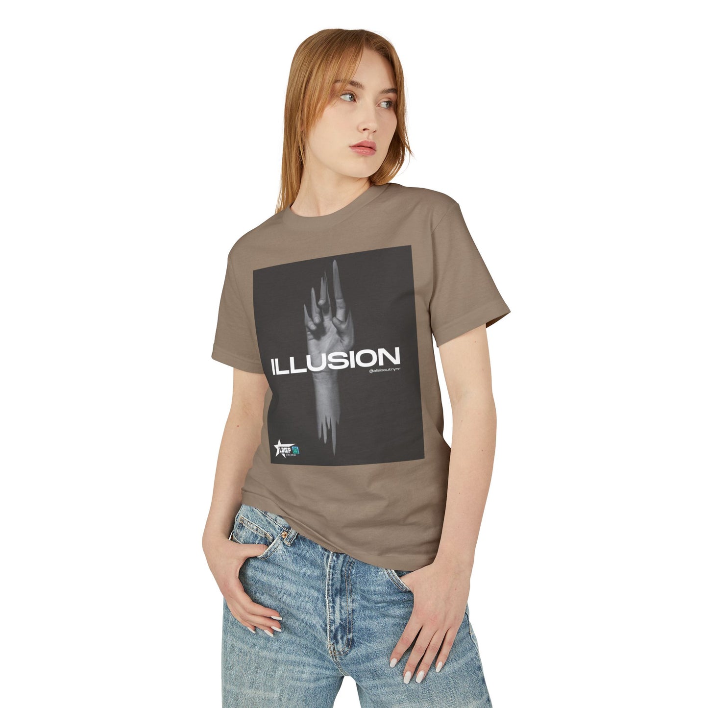Unisex Illusion Graphic Tee - Heavyweight Cotton T-Shirt for Trendsetters