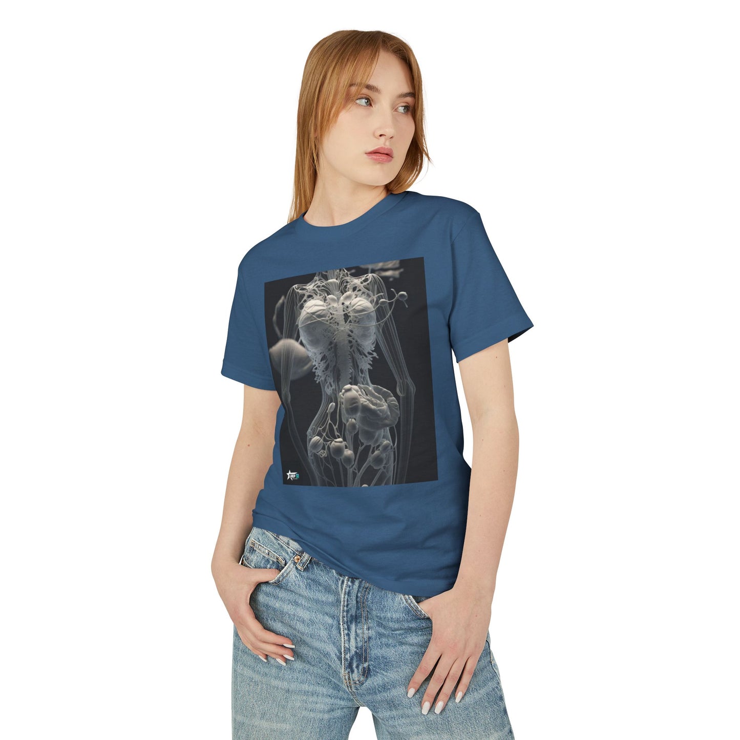 Unisex Tee with X-Ray Jellyfish Design - Perfect for Ocean Lovers