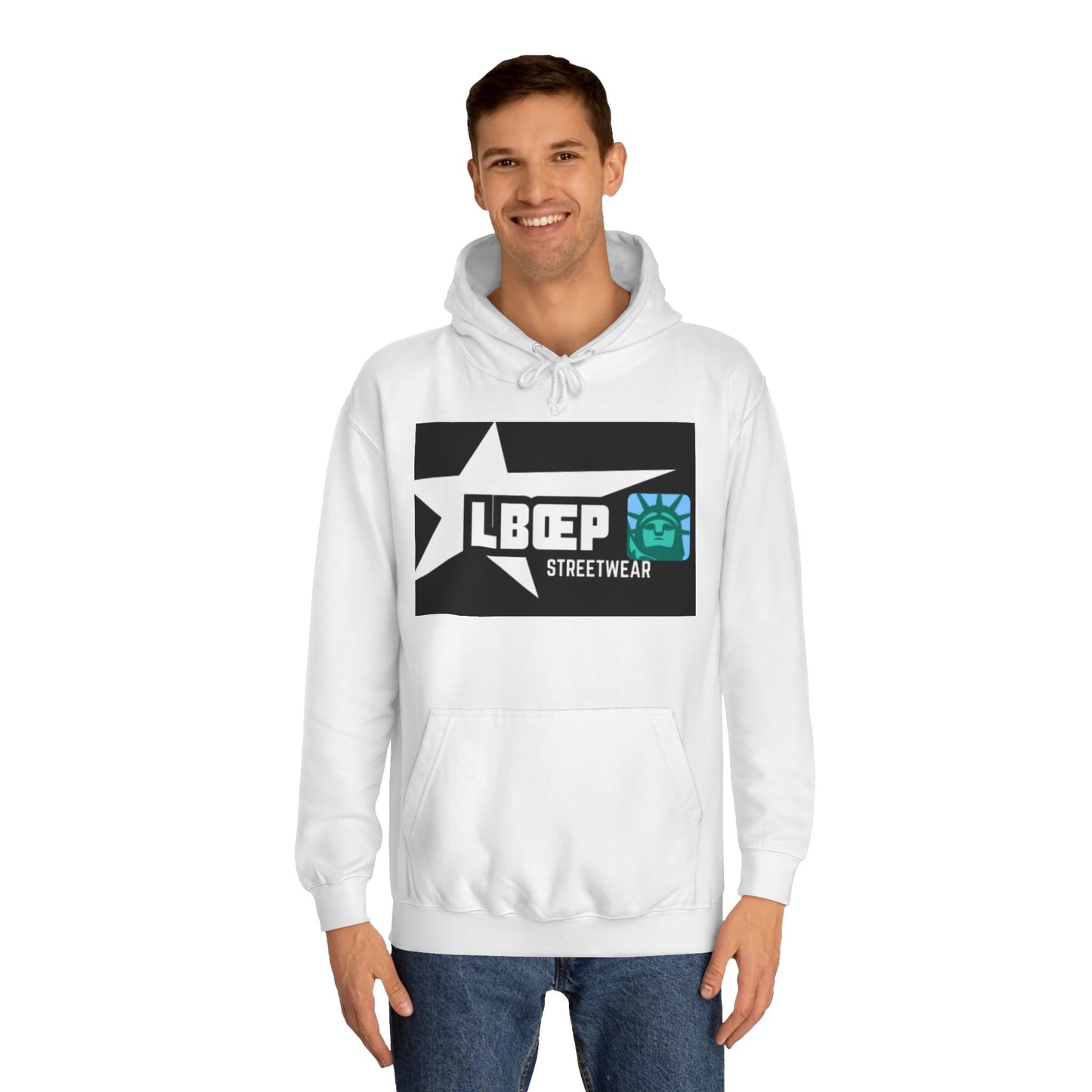 LBEP Streetwear Unisex College Hoodie - Embrace Imperfection Design