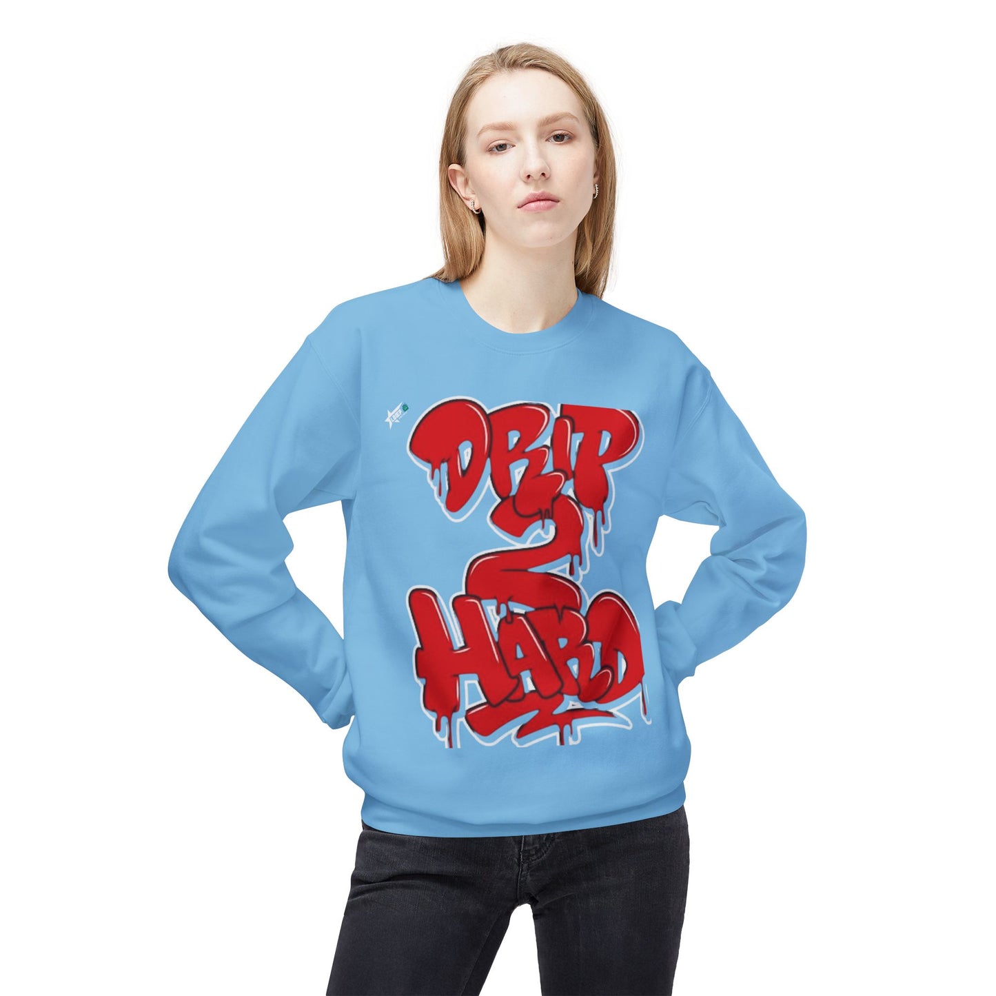 Drip & Hype Crewneck Sweatshirt - Unisex Softstyle Fleece
