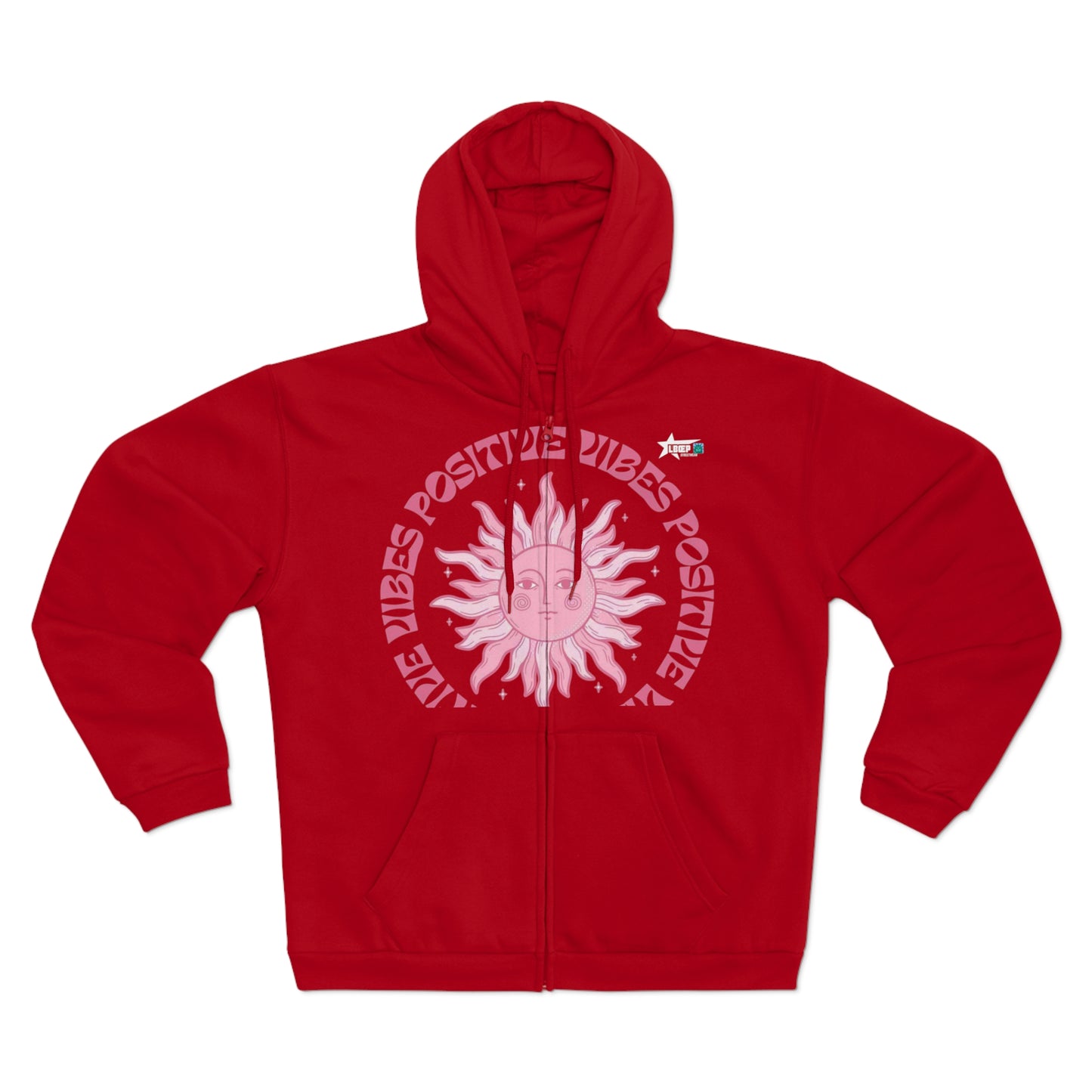 Positive Vibes Unisex Hooded Zip Sweatshirt