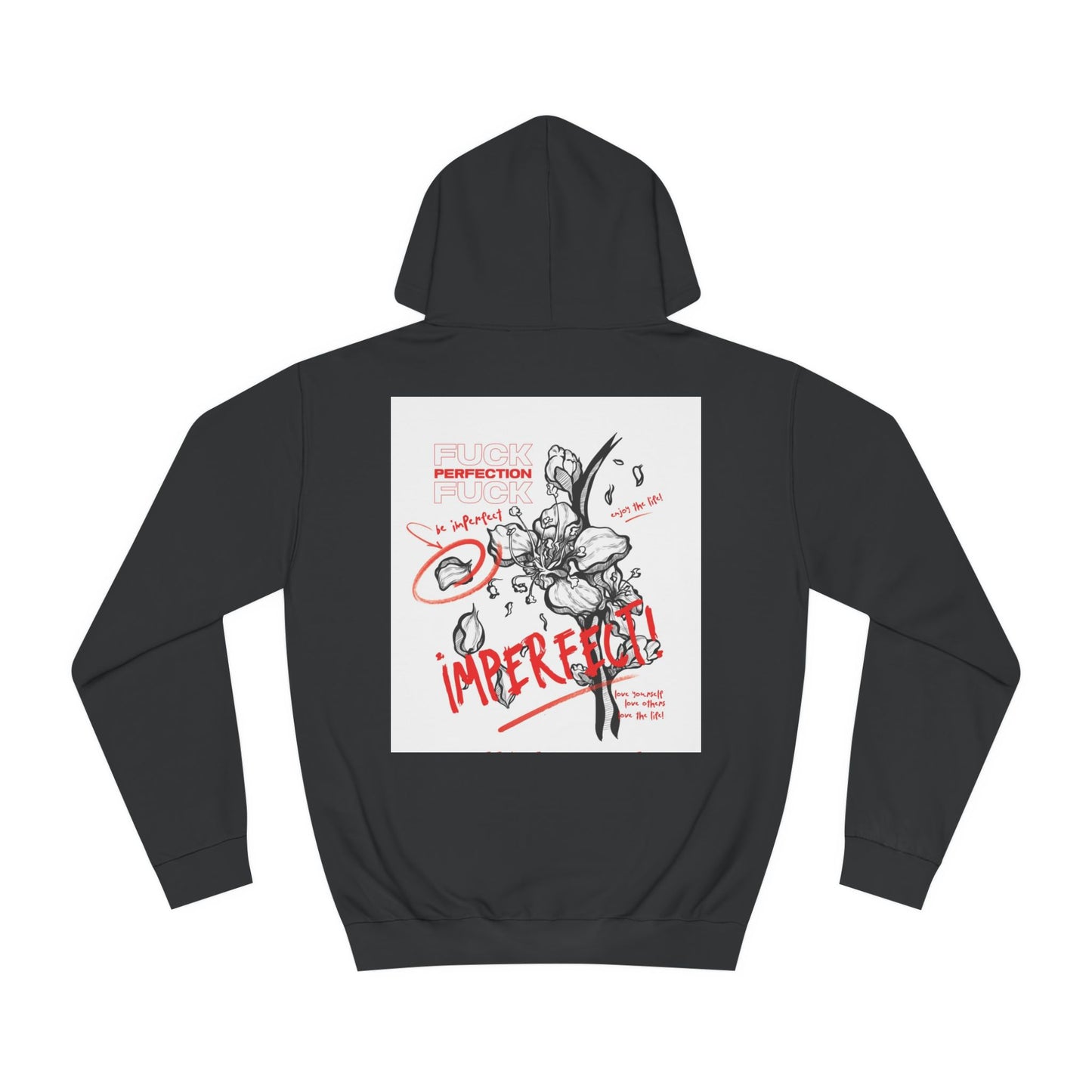LBEP Streetwear Unisex College Hoodie - Embrace Imperfection Design