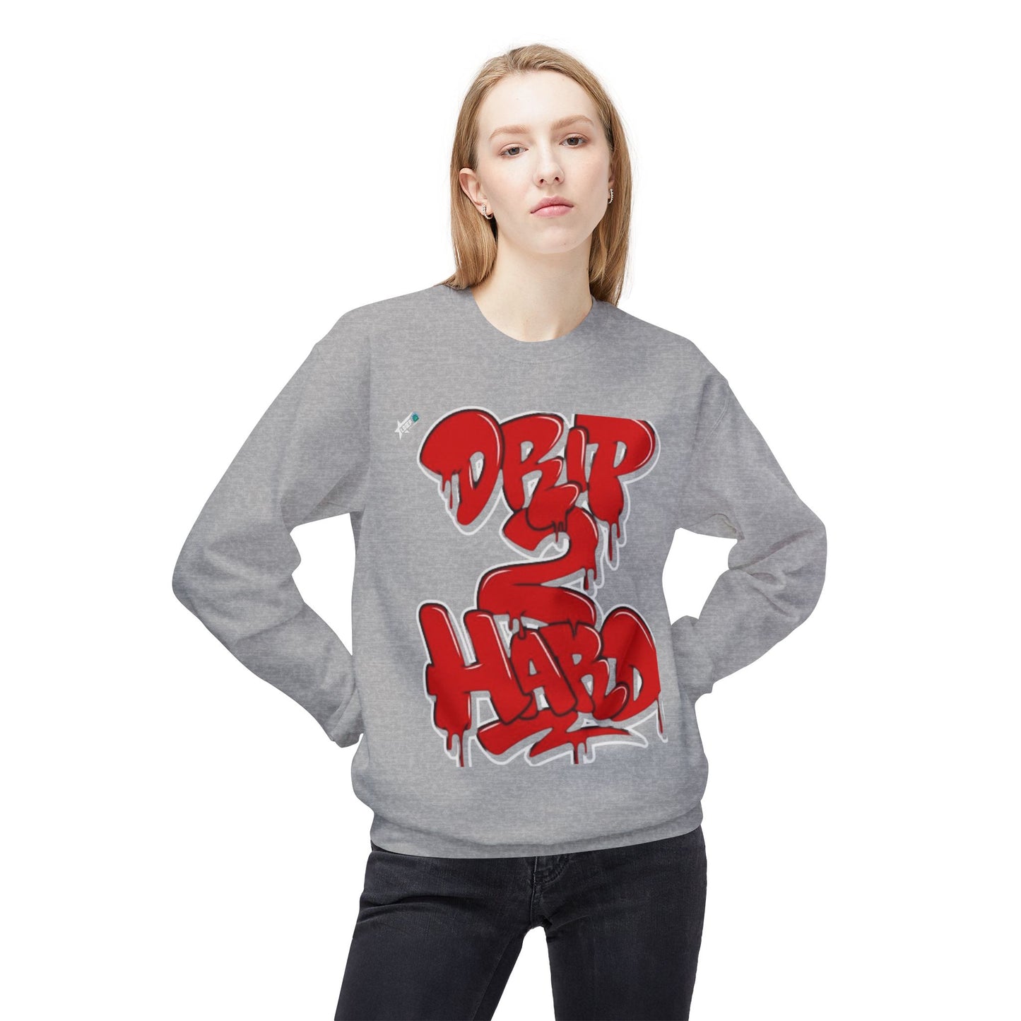 Drip & Hype Crewneck Sweatshirt - Unisex Softstyle Fleece