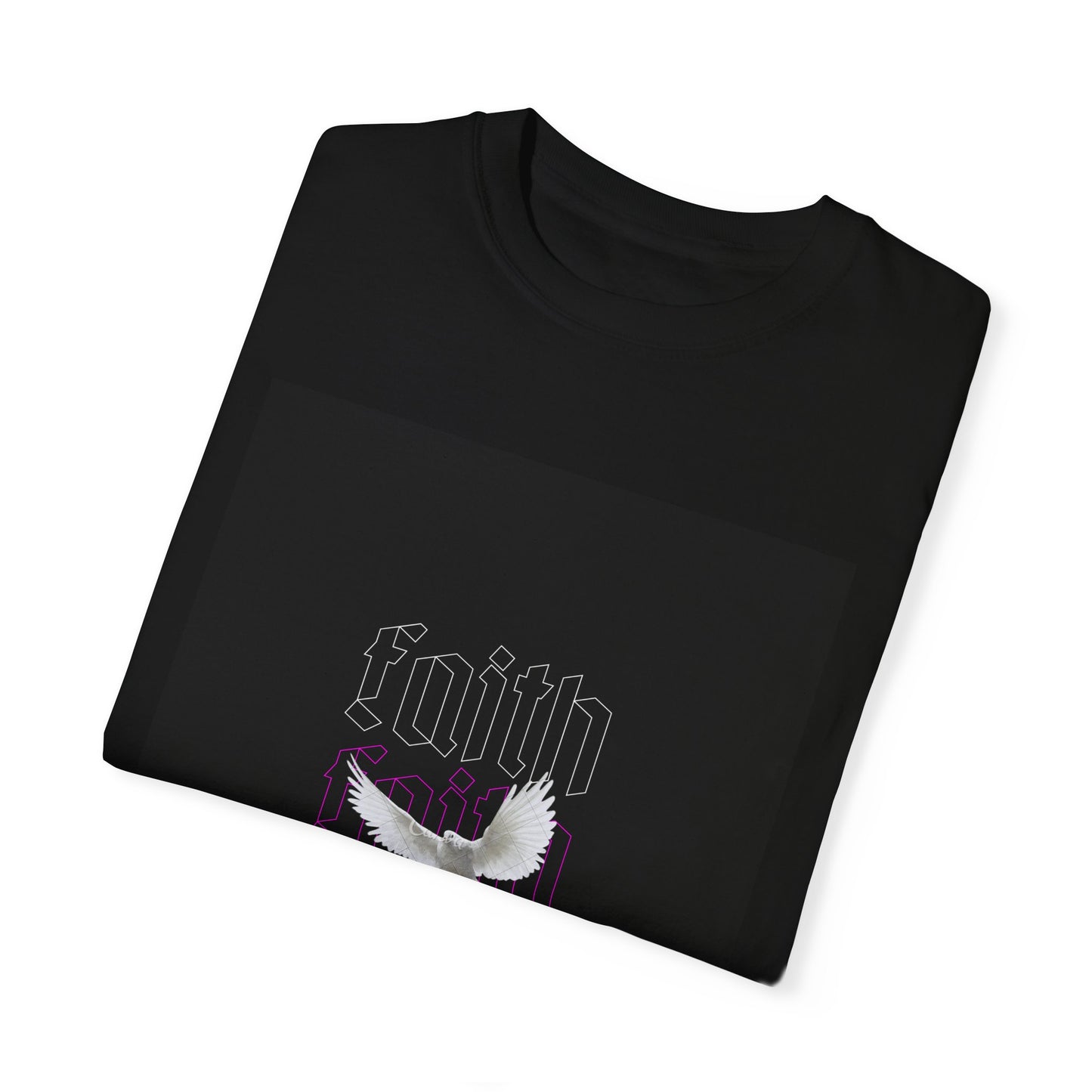 Unisex Garment-Dyed Faith T-Shirt - Inspirational Design with Dove - Perfect for Spirituality and Everyday Wear