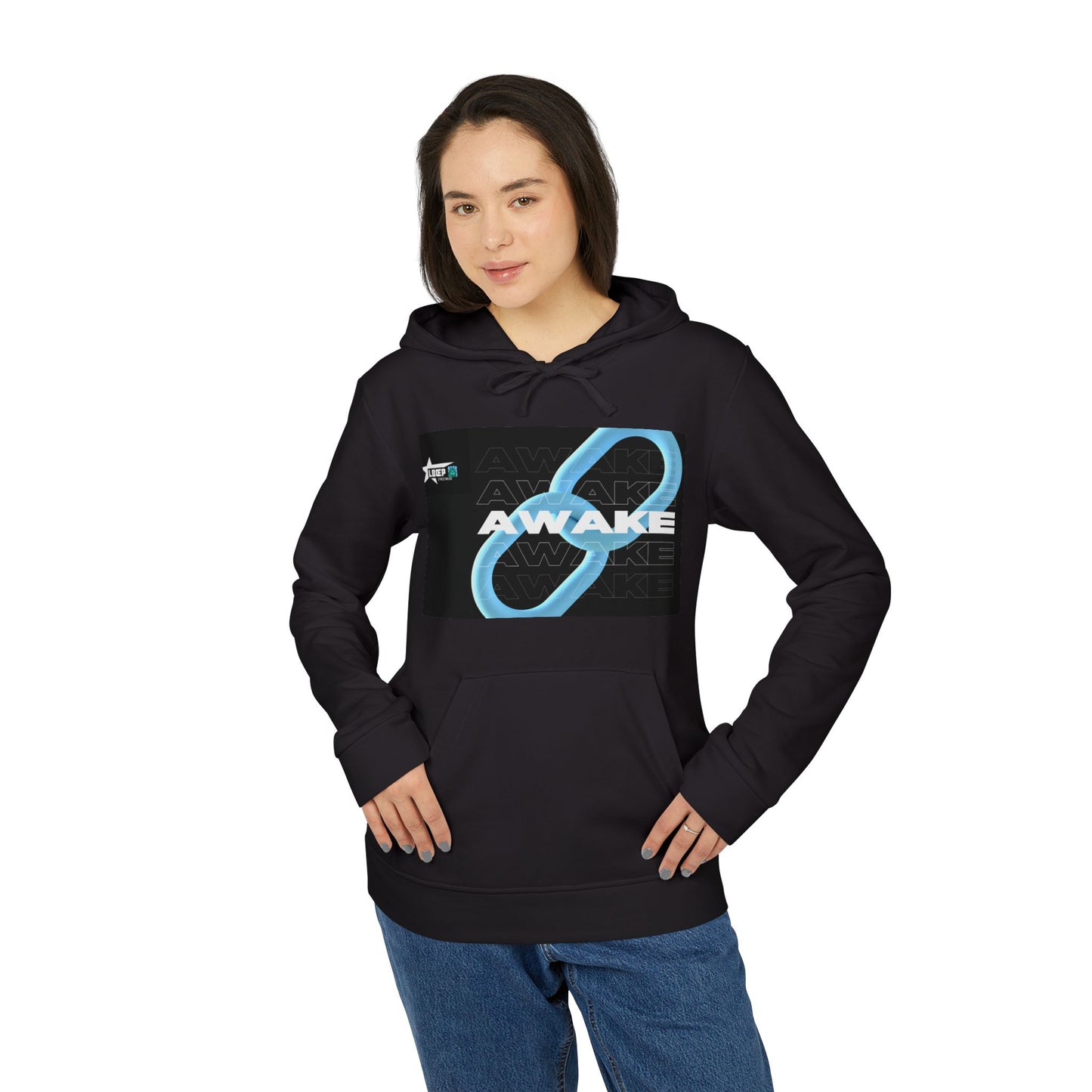 Adidas Unisex Fleece Hoodie - AWAKE & BOUNCE Graphic Design
