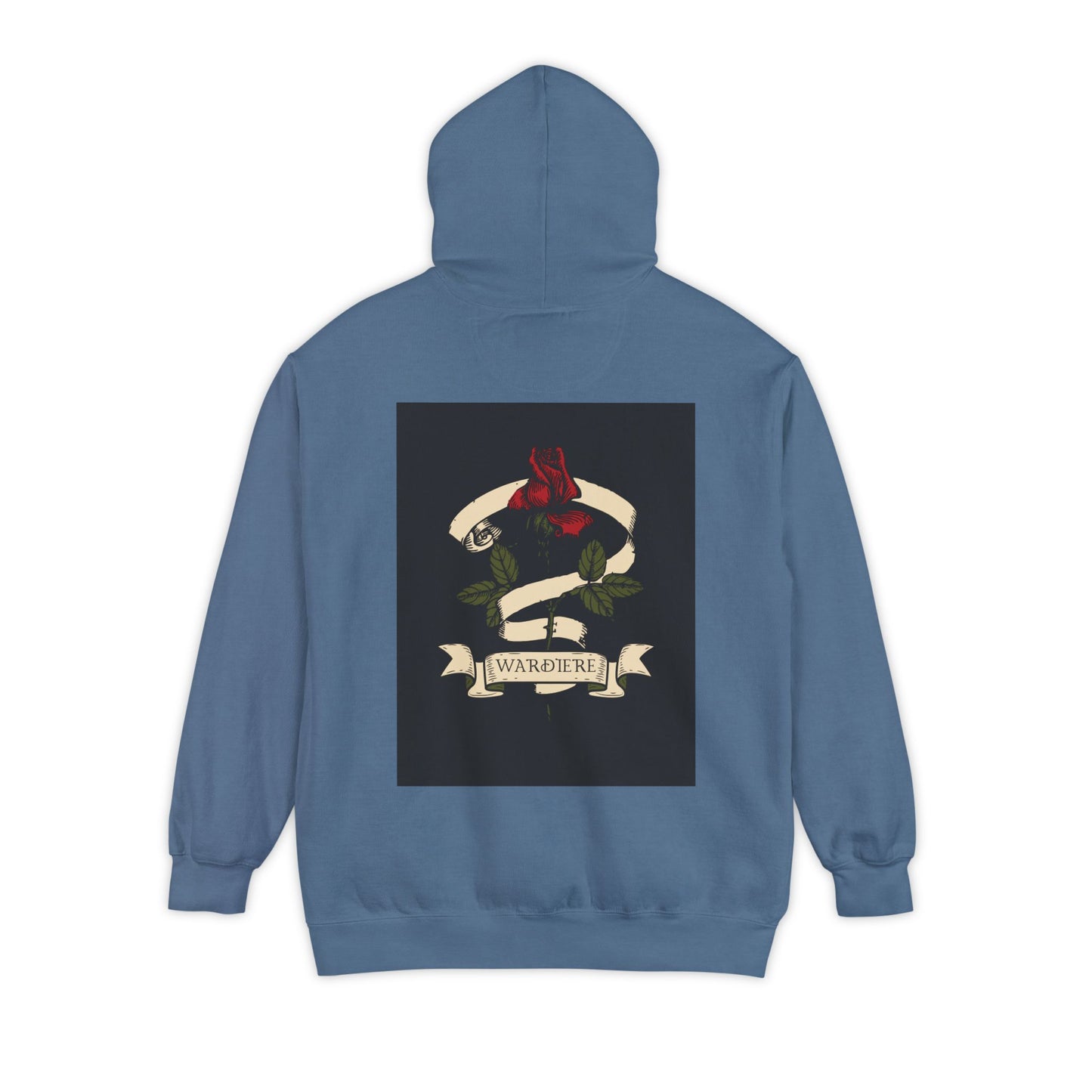 Unisex Garment-Dyed Hoodie with Vintage Bird Design