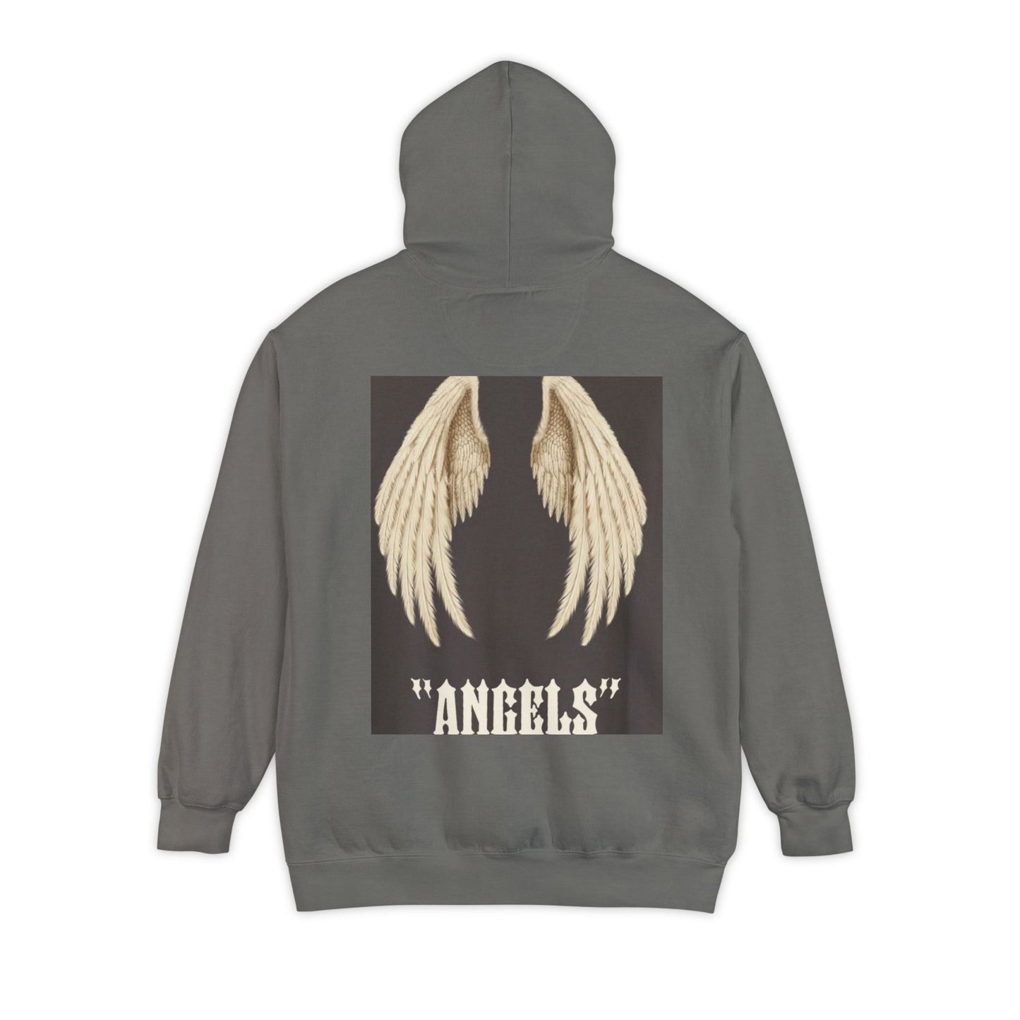 Unisex Garment-Dyed Hoodie - Streetwear with Encouraging 'Angels' Design