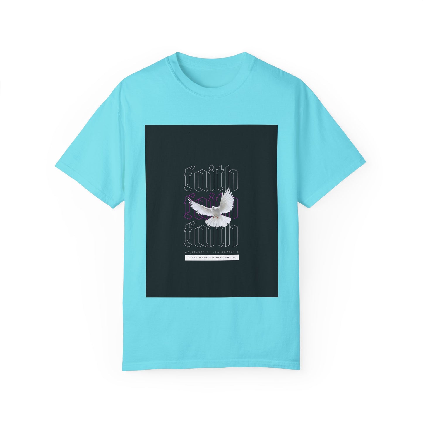Unisex Garment-Dyed Faith T-Shirt - Inspirational Design with Dove - Perfect for Spirituality and Everyday Wear