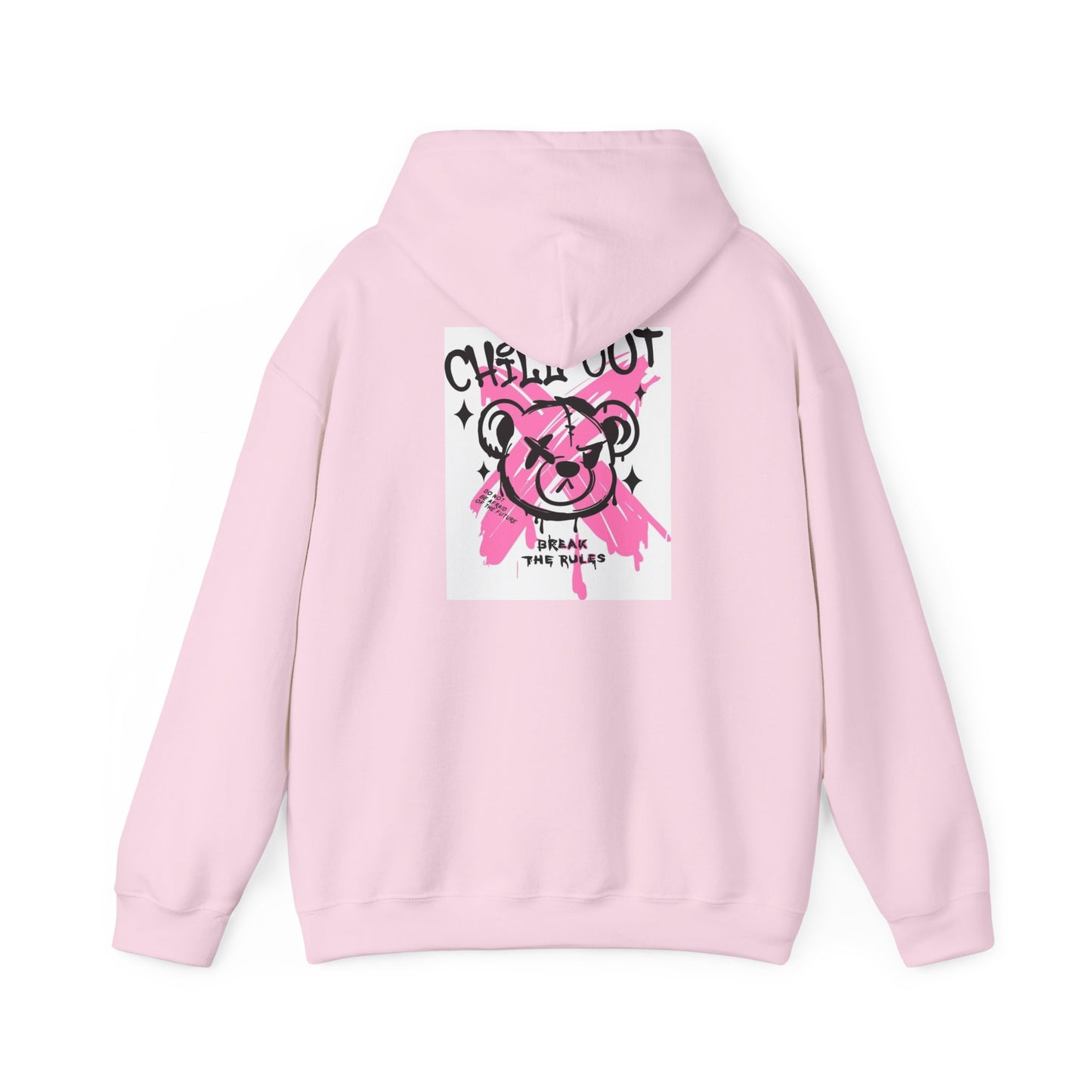 Chill Out Graphic Hoodie - Unisex Heavy Blend™ Sweatshirt with Playful Bear Design